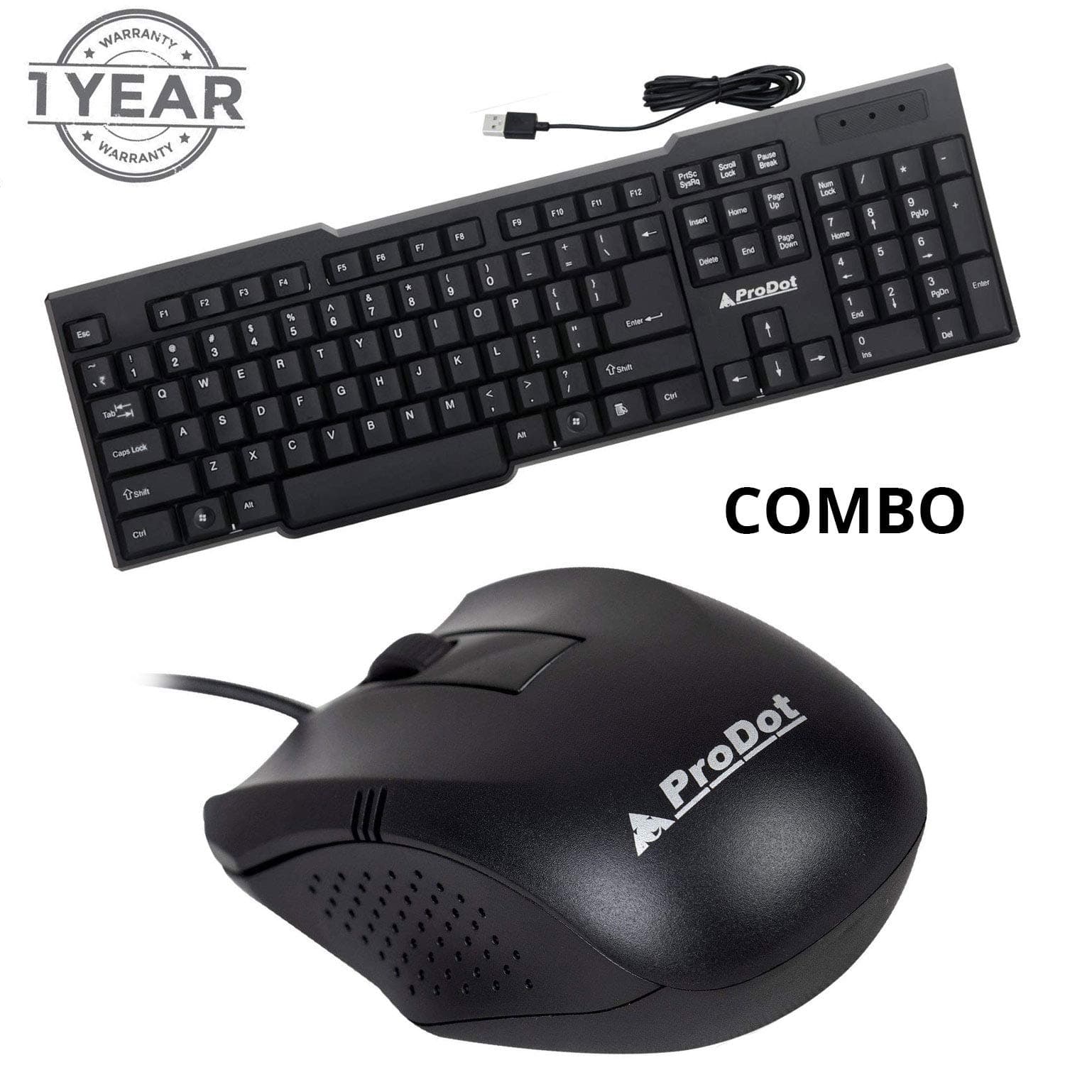Prodot kb-207s USB Keyboard with Mouse