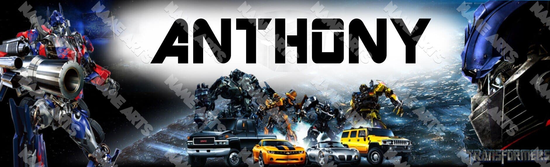 Personalized / Customized Transformers Movie #2 Name Poster Wall Decor Door Birthday Art Banner