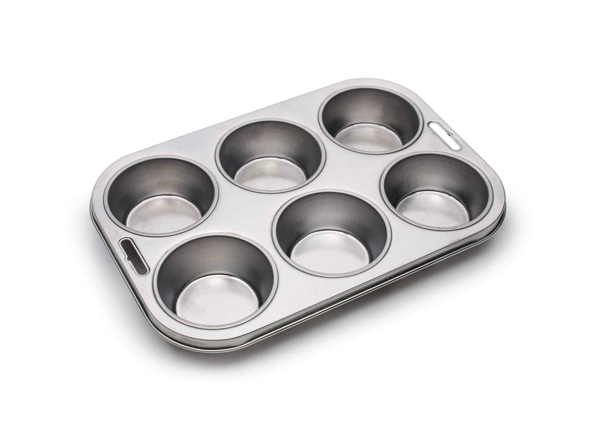 Stainless Steel Muffin Pan, 6 Cup