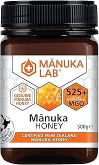 Manuka Lab Certified MGO 525+ New Zealand Manuka Honey 500g - Antimicrobial Powerhouse for Wound and Skin Healing