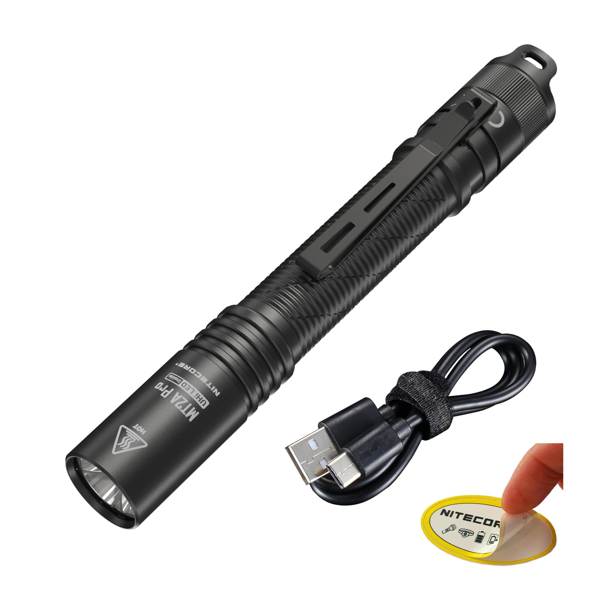Nitecore MT2A Pro EDC Flashlight, 1000 Lumen, USB-C Rechargeable, 2X AA Battery Compatible Slim Penlight, Pocket Flashlight