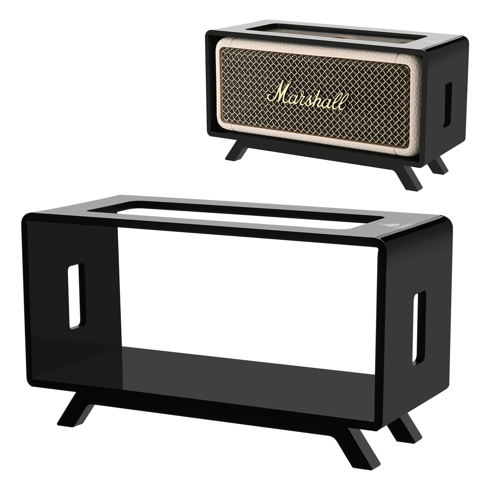 Acrylic Desktop Stand Holder Compatible with Marshall Emberton/Emberton II/Emberton III Speaker, Table Holder Display Shelf Speaker Desktop Stand Shelf (Black)