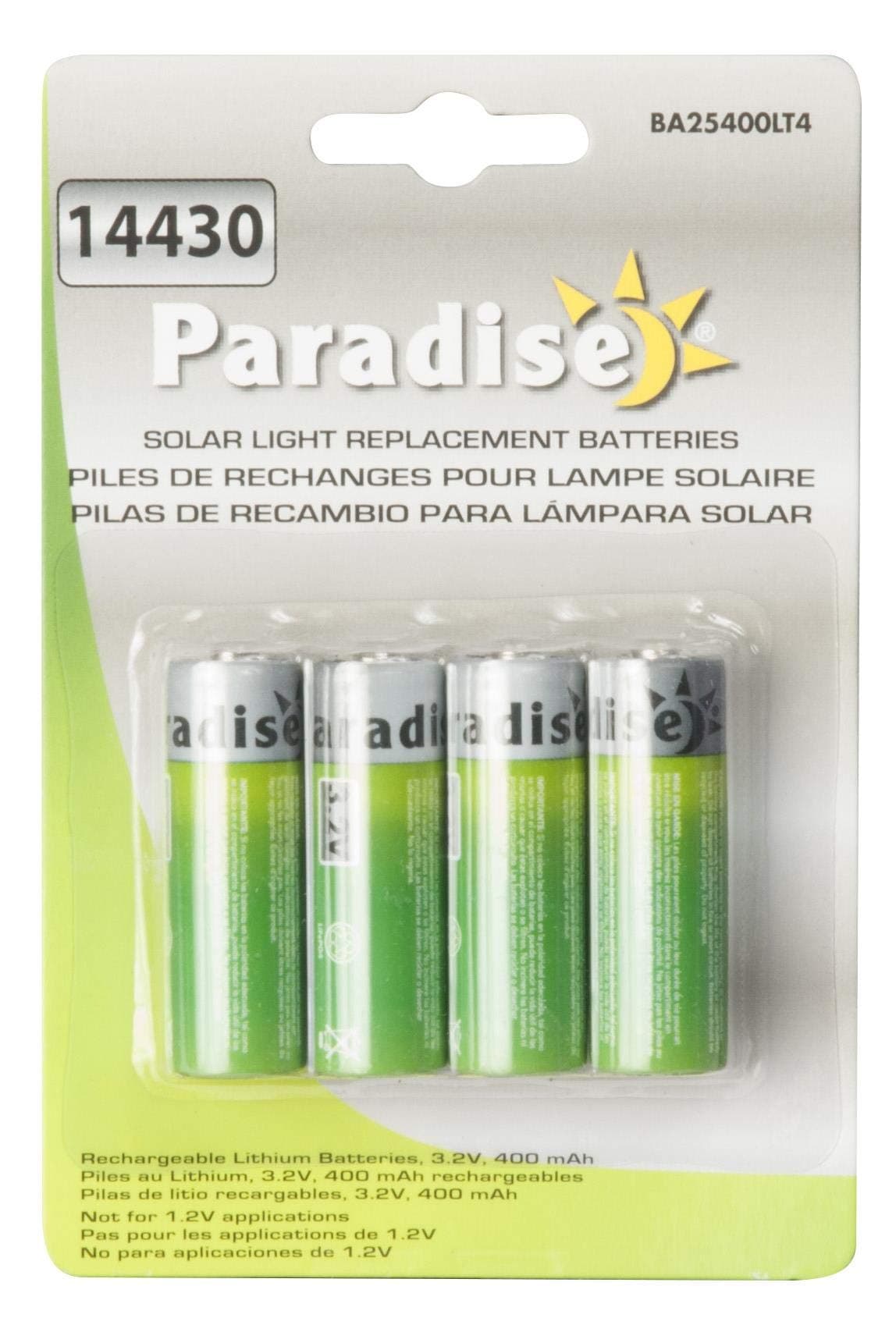 LlFEPO4 400 mAh Battery, 4-Pack