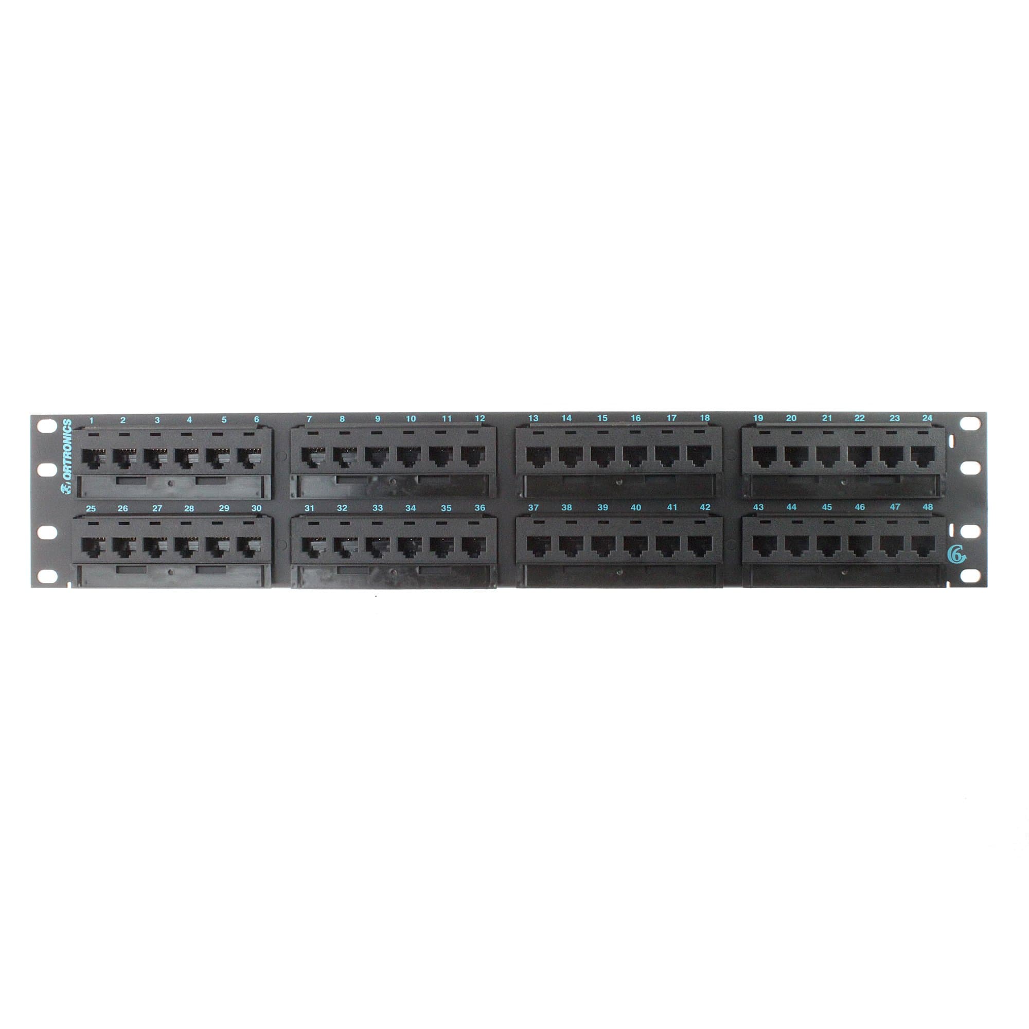 OR-PHD66U48 - Ortronics Clarity 6 Patch Panel, Six-Port Modules, 48-Port