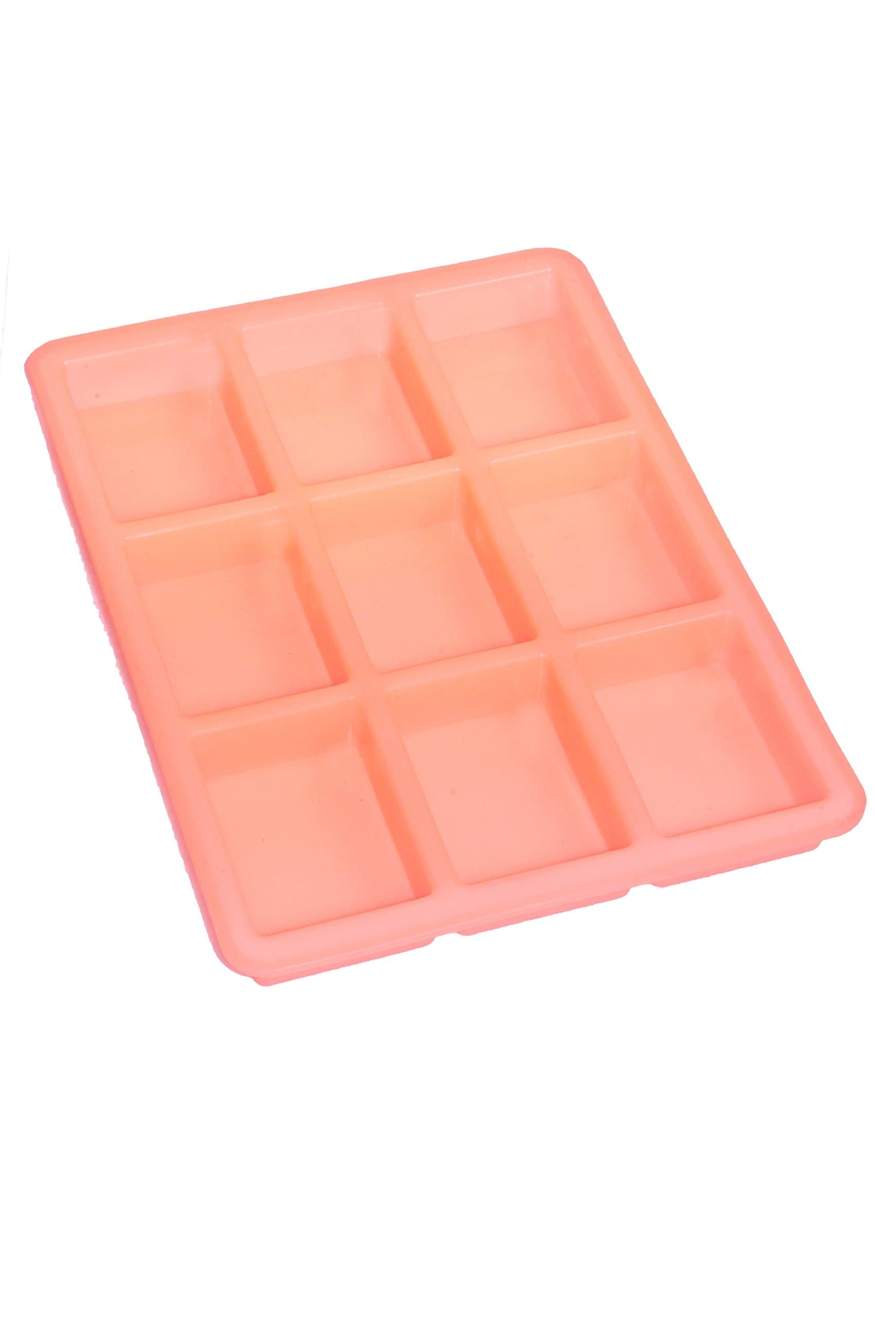 SILICOMOLDS 9 Cavities Rectangular Silicone Soap Mould, 125g, 30.5x30.5x2.6cm, Multicolour