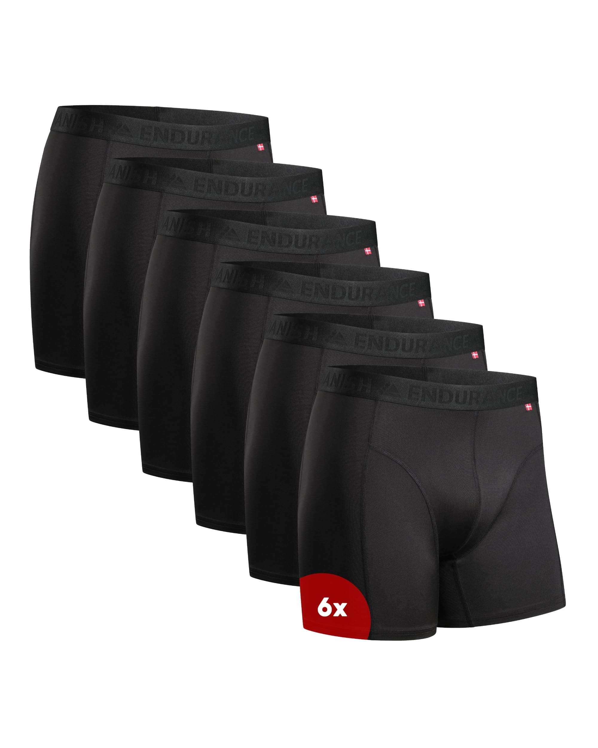 Men's Performance Boxer Briefs (6-Pack) – Moisture-Wicking, Quick-Dry Comfort with Extra-Long Fit
