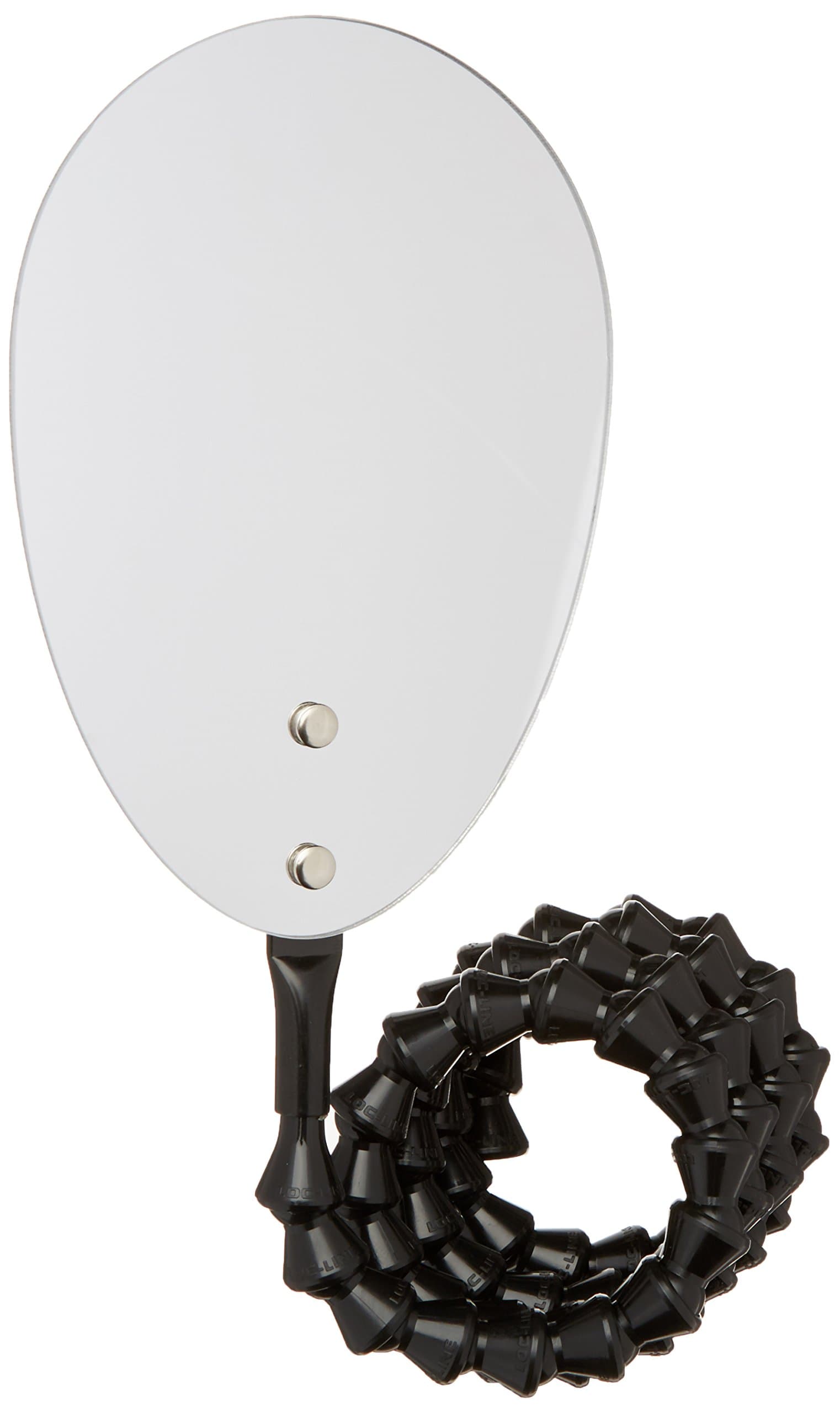 Sammons Preston Hands-Free Cathing Mirror, Self-Cath Mirror for Catheterization, 6.25" x 4.25" Inspection Mirror with Flexible Loc-Line Hose for Limited Hand Dexterity, Paraplegics, & Quadriplegics