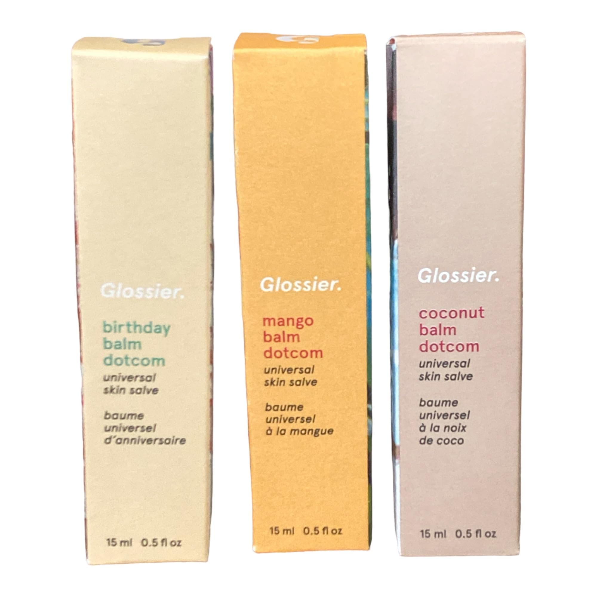 Glossier Mango Birthday, Coconut Balm Dotcom Trio (0.5fl. oz / 15ml)