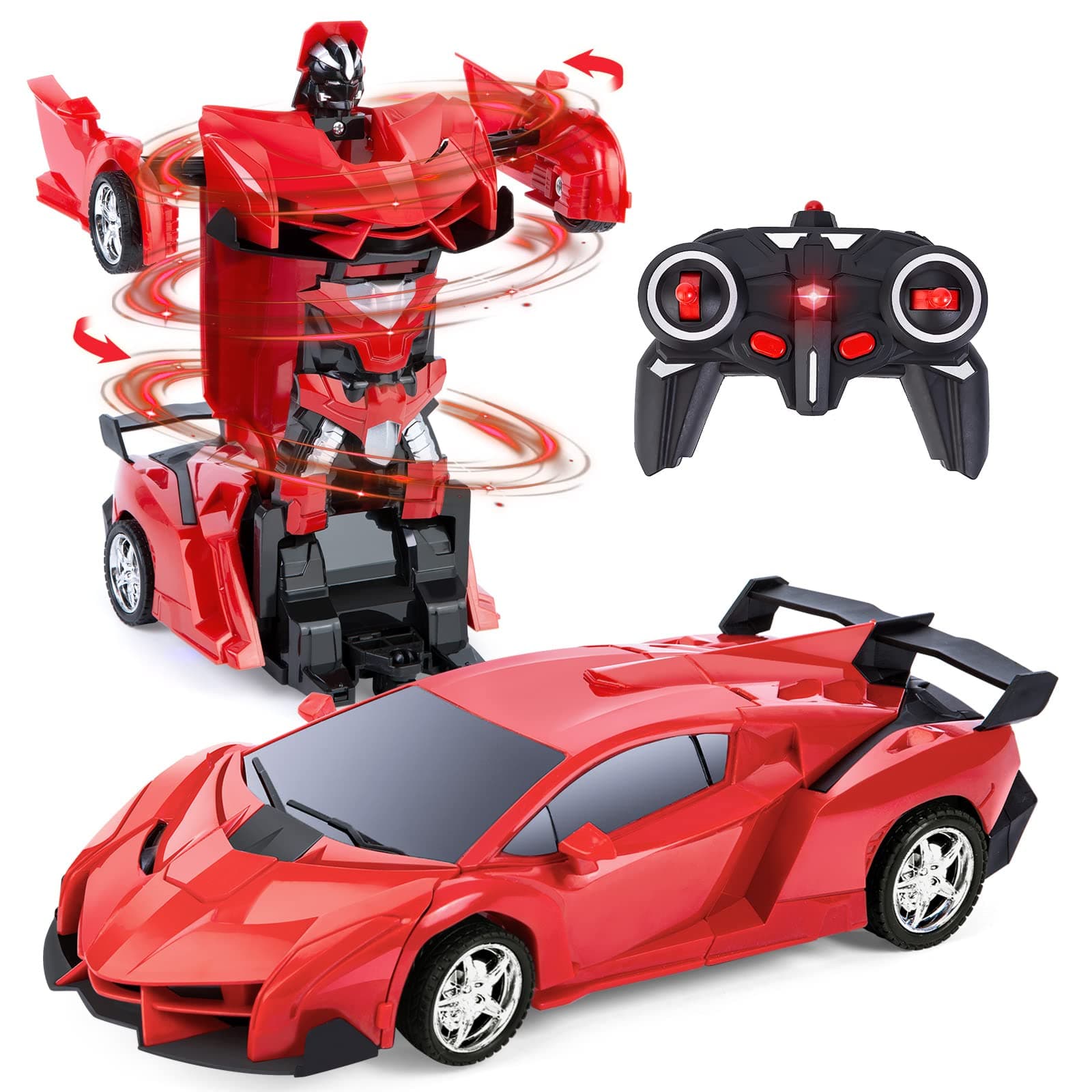 Thedttoy Remote Control Transform Car 2 in 1 Remote Control Cars for Kids Boys Ages 5-12 Deformation Robot RC Car for Kids Boys Girls