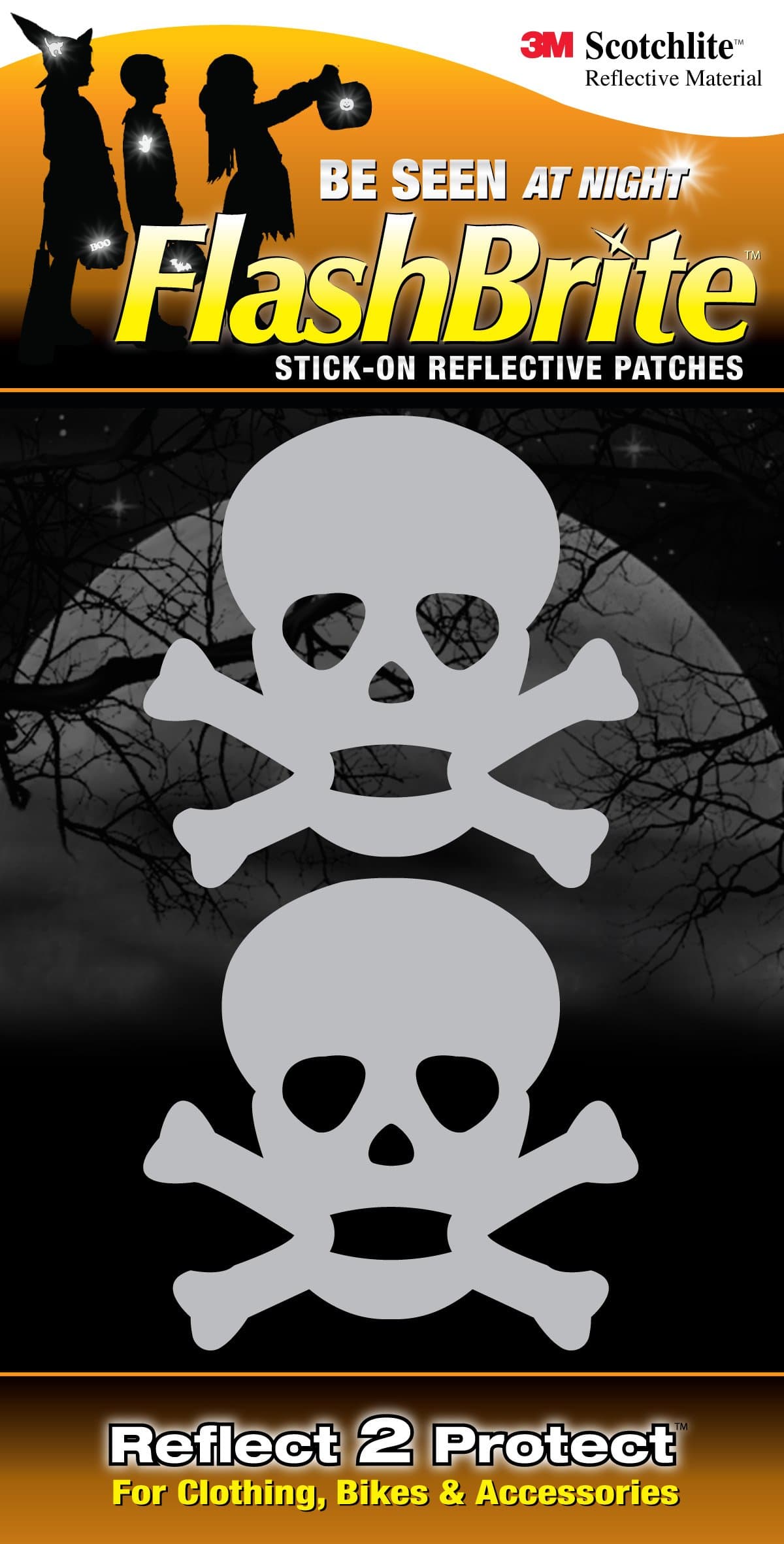 FlashBrite Reflective Patches, Skull Pairs