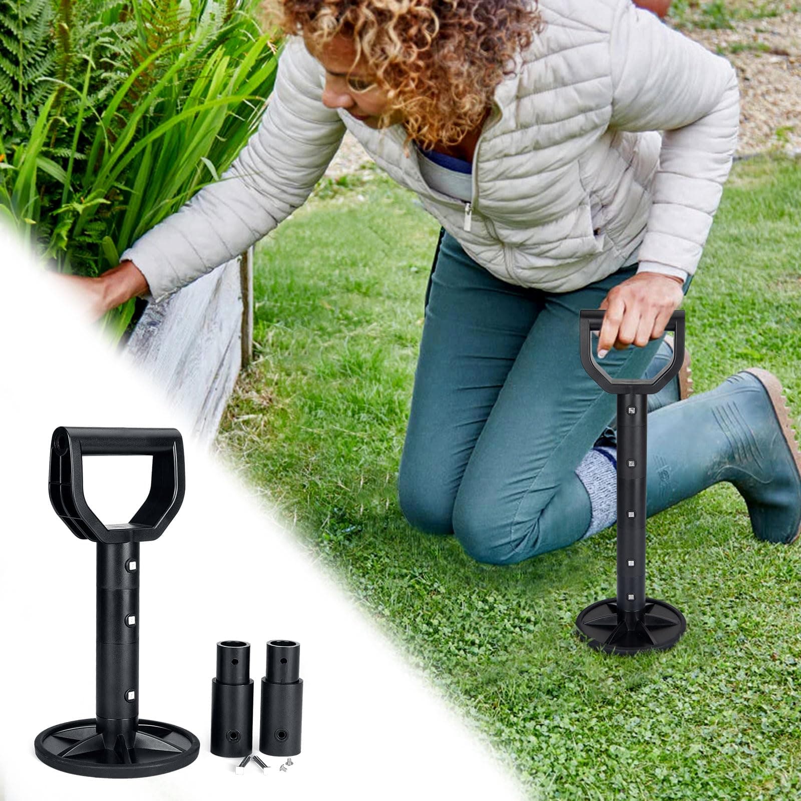 Mobility Aids Tool Help Seniors Get Up from Floor/Ground, Adjustable Standing Aids & Supports Equipment to Stand up, Stand Assist Aid for Elderly for Work or Housework- (Height 7-17")