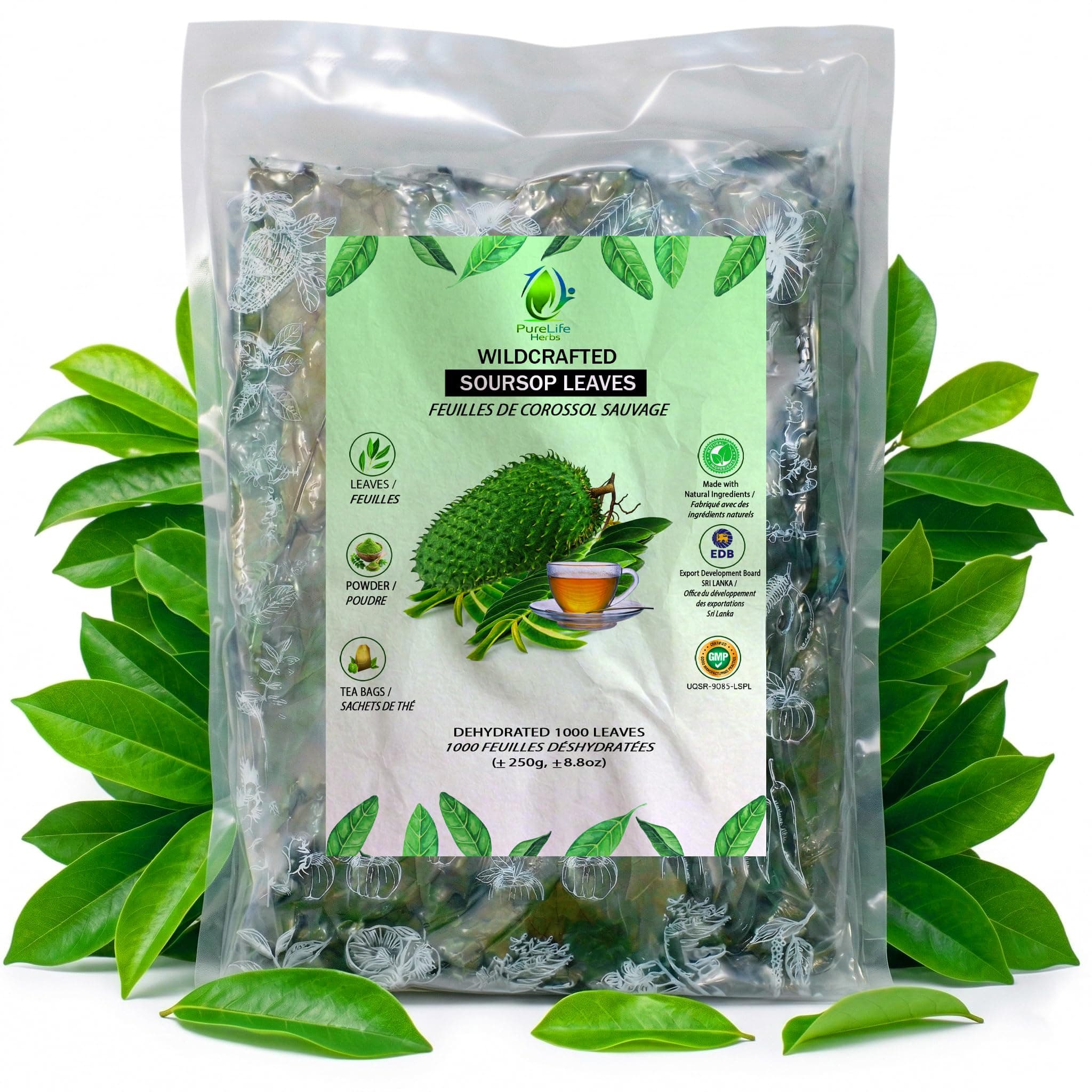 1000 Soursop Leaves Organic