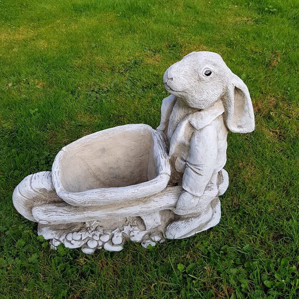 Rabbit Cart Planter Garden Ornament