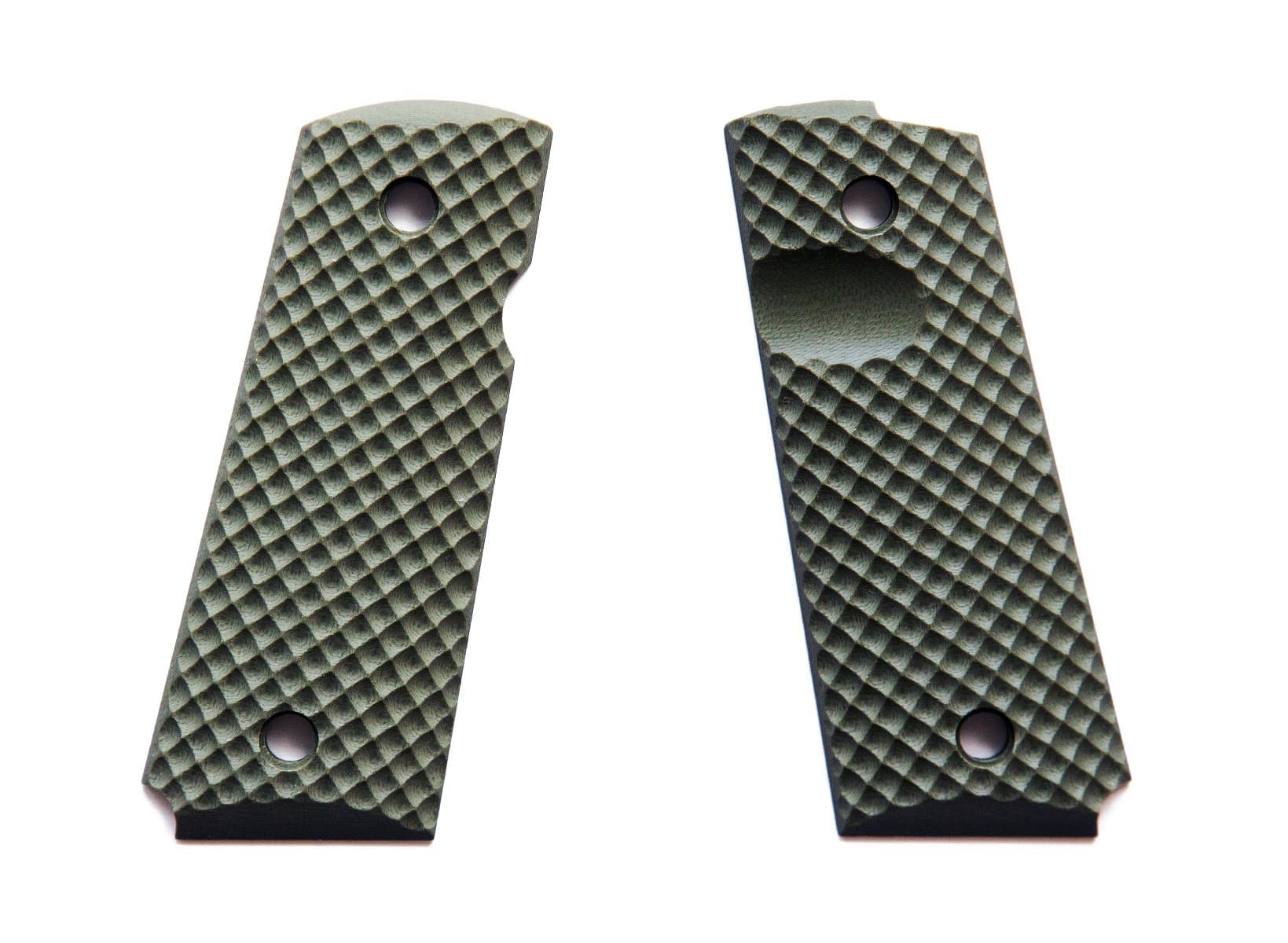 E Gun Grips H2-J7-2 Beautiful Custom G10 Tactical Pistol Grips for Compact Size 1911 Handguns, Olive