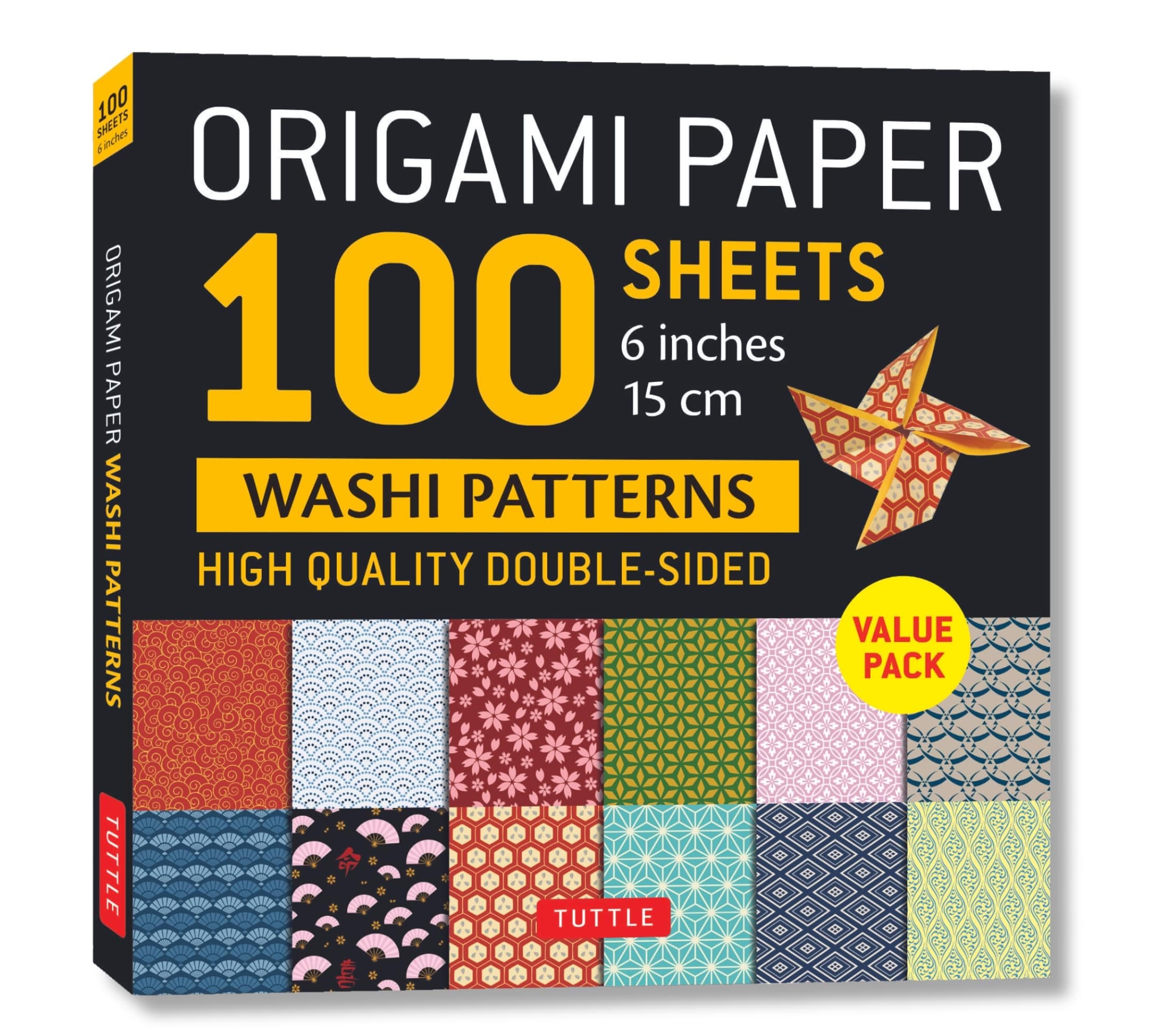 Origami Paper 100 Sheets Washi Patterns: Double-sided Origami Sheets Printed With 12 Different Patterns Instructions for Projects Included