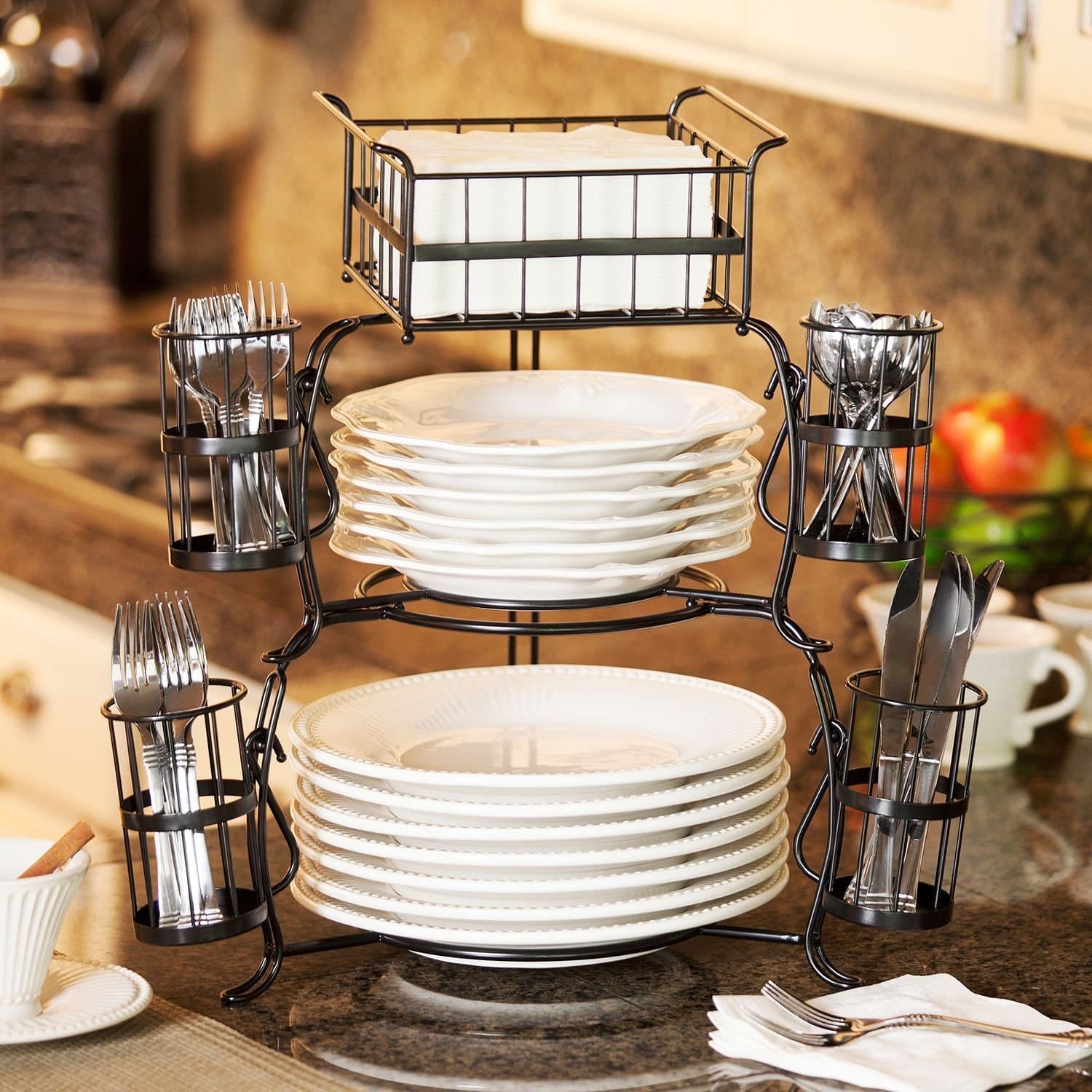 Stackable Buffet Caddy Set 7 Pieces