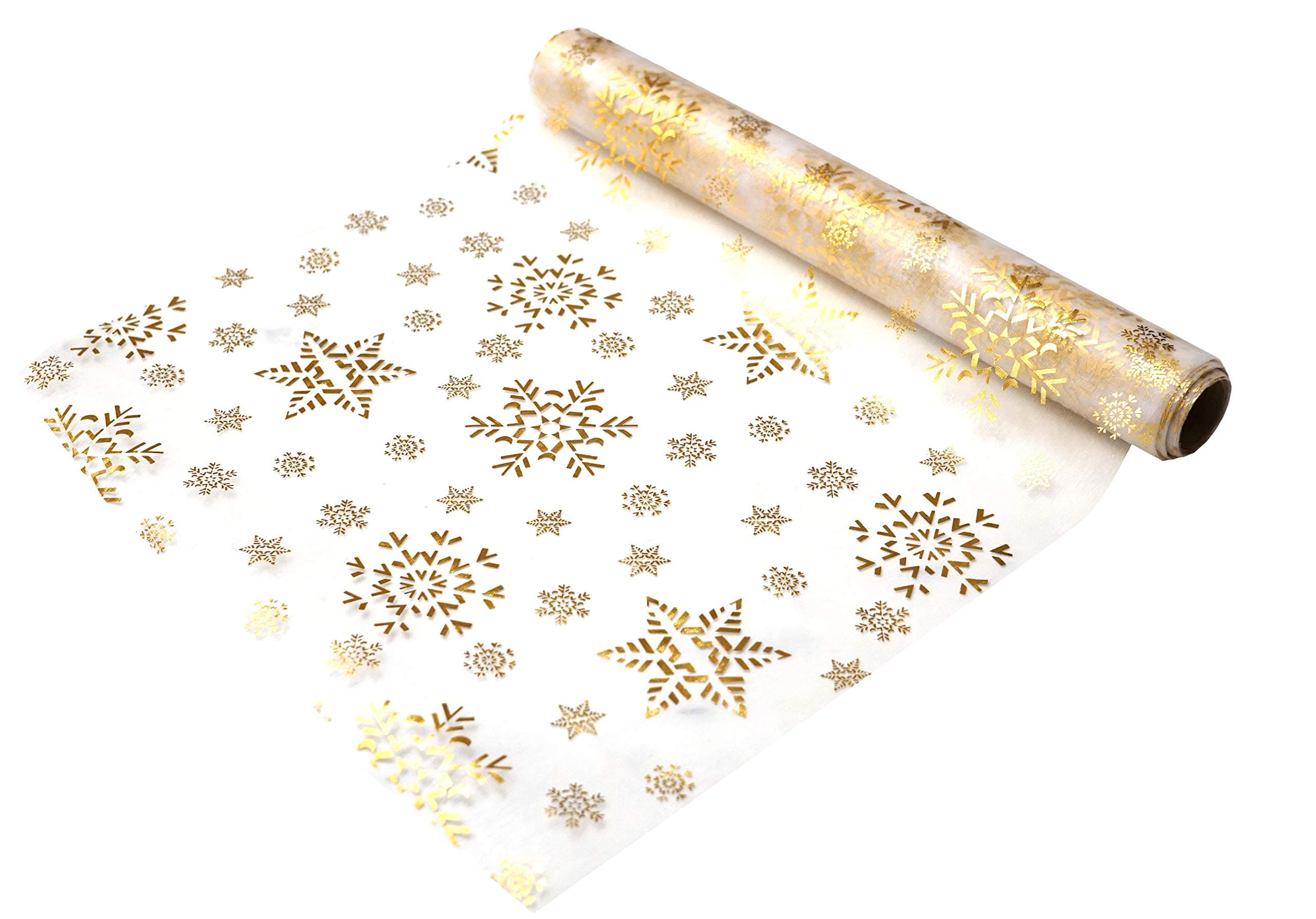 Organza Snowflake Fabric Roll