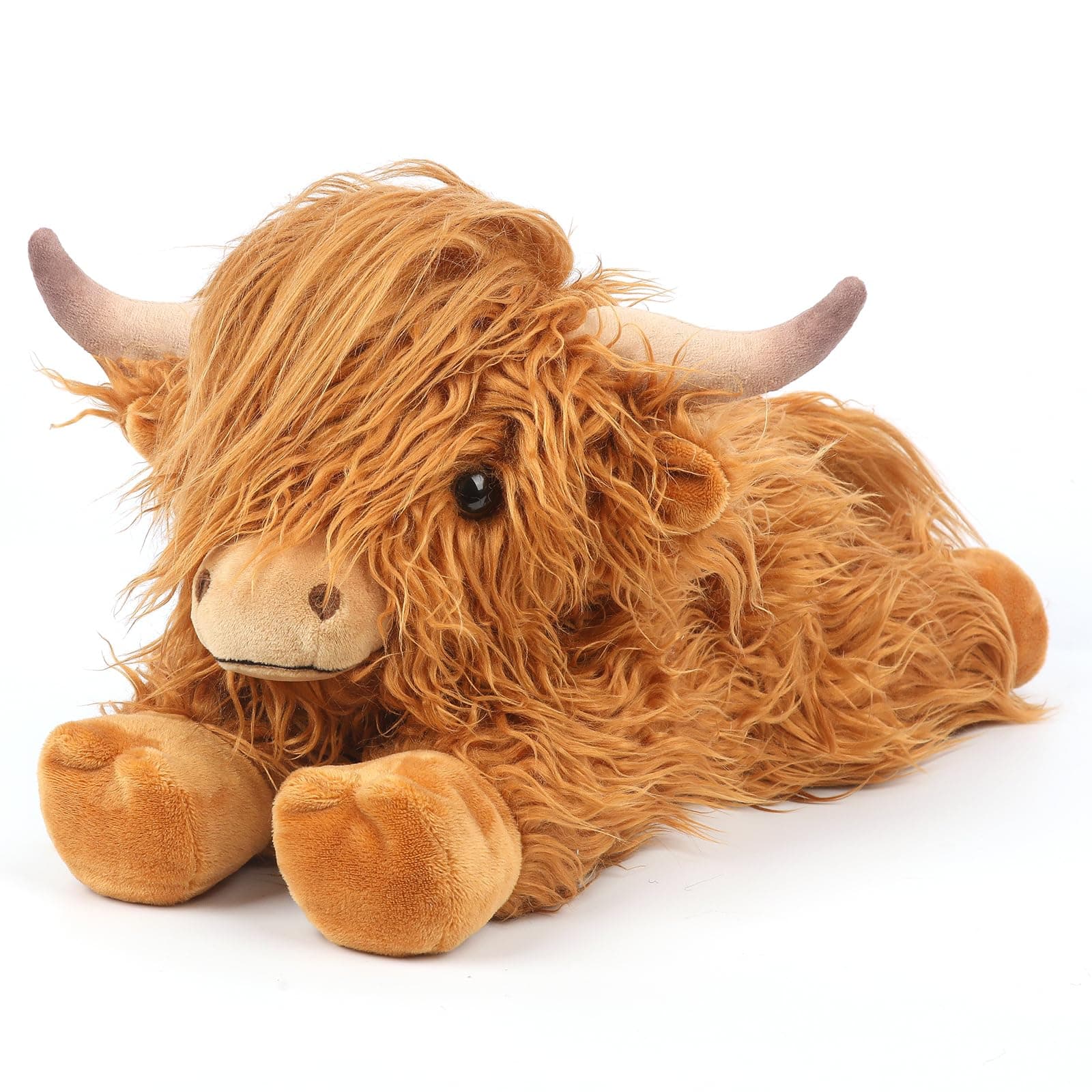 Highland Cow Stuffed Animals, Microwavable Stuffed Animals Heating Pad for Cramps, Pain Stress Relief, Heatable & Coolable Lavender Scented Cow Plush Toy for Anxiety, Women Kid Bedtime Highland Cattle