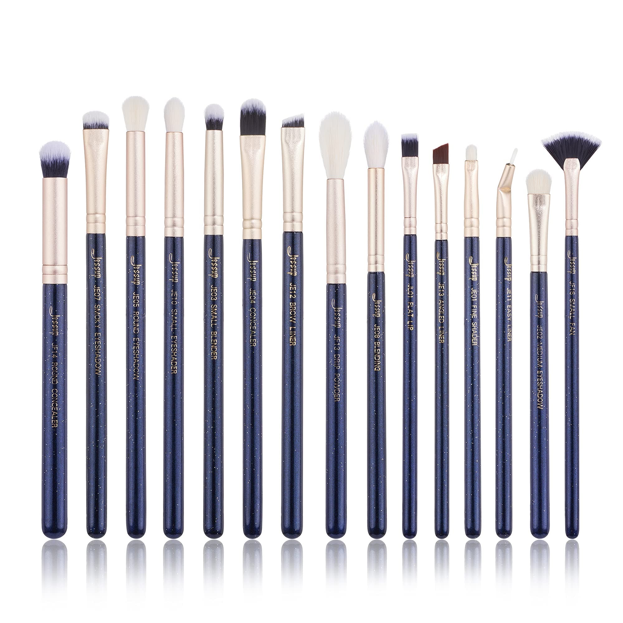 Jessup Pro Eye Makeup Brushes Set Blue