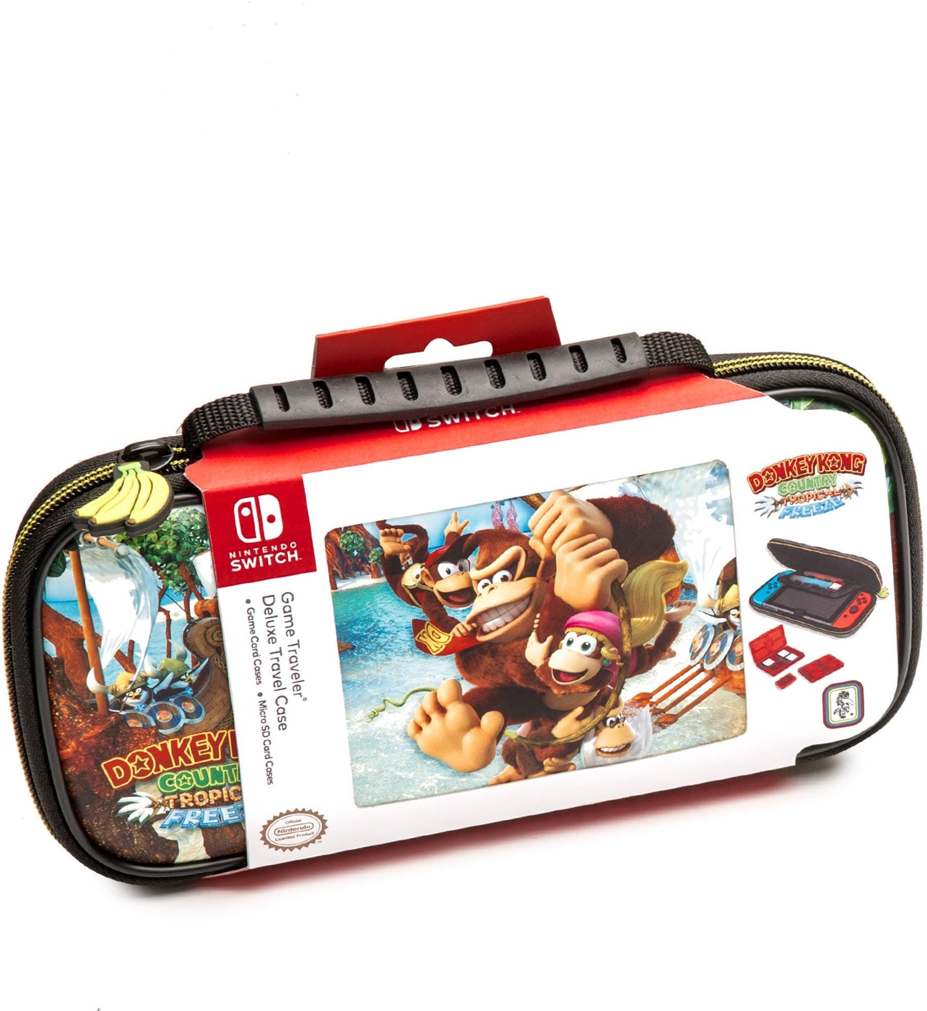 Nintendo Donkey Kong Switch OLED Case - Adjustable Stand & Bonus Game Cases, Deluxe Handle, Licensed Nintendo Switch Case