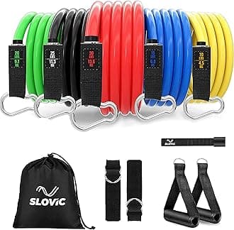 Resistance Tube [Upto 45 KG] | Resistance Band for Workout | Stretching Band for Exercise Band (11 Pieces Tube Set) | Resistance Bands Set | Gym Equipment for Home Workout | for Men & Women