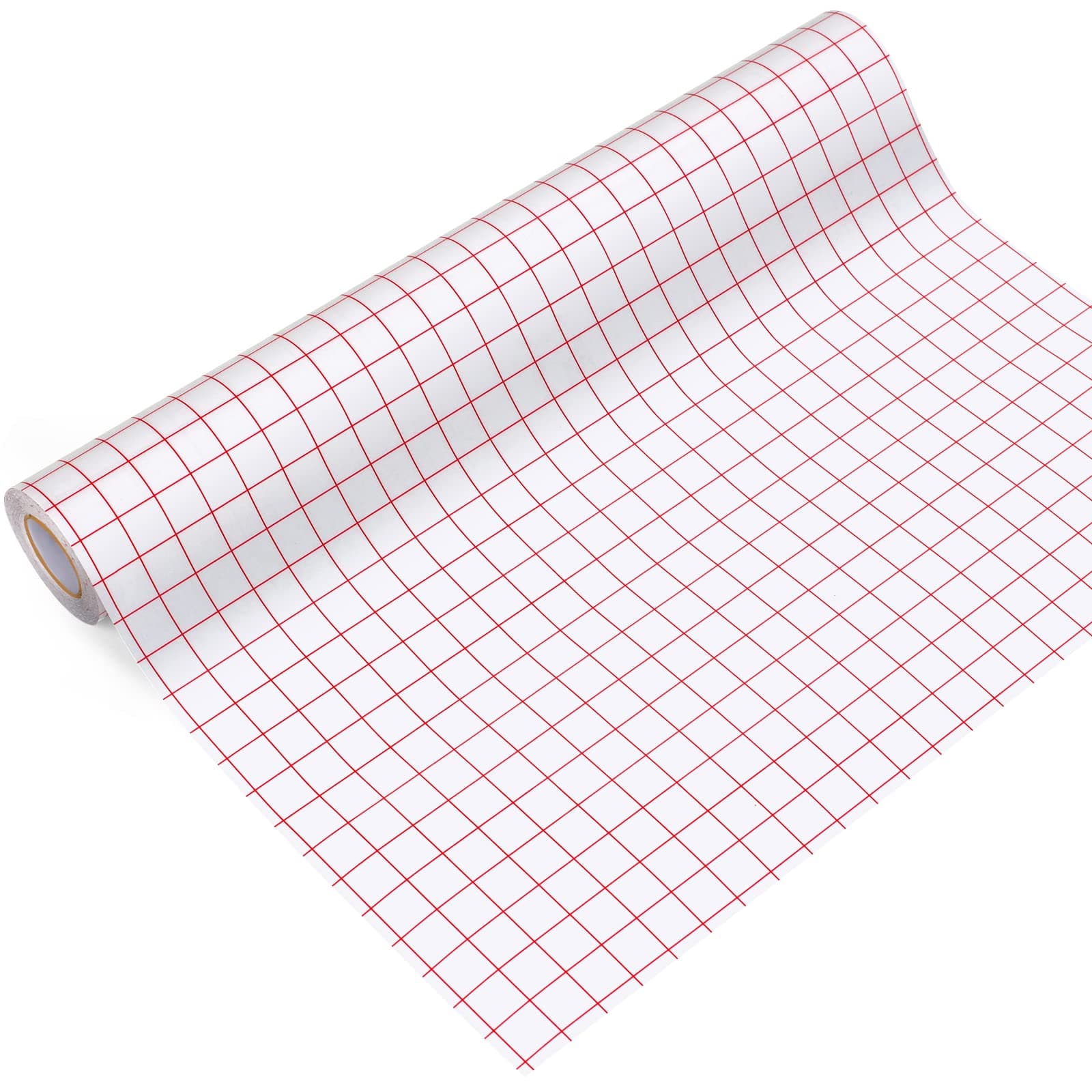 Romeda Transfer Tape for Vinyl 12" X 20 Ft, W/Red Alignment Grid, Transfer Paper Transfer Tape, Vinyl Transfer Tape for Glass, Window, Silhouette Relief, Signs, Artifact Stickers
