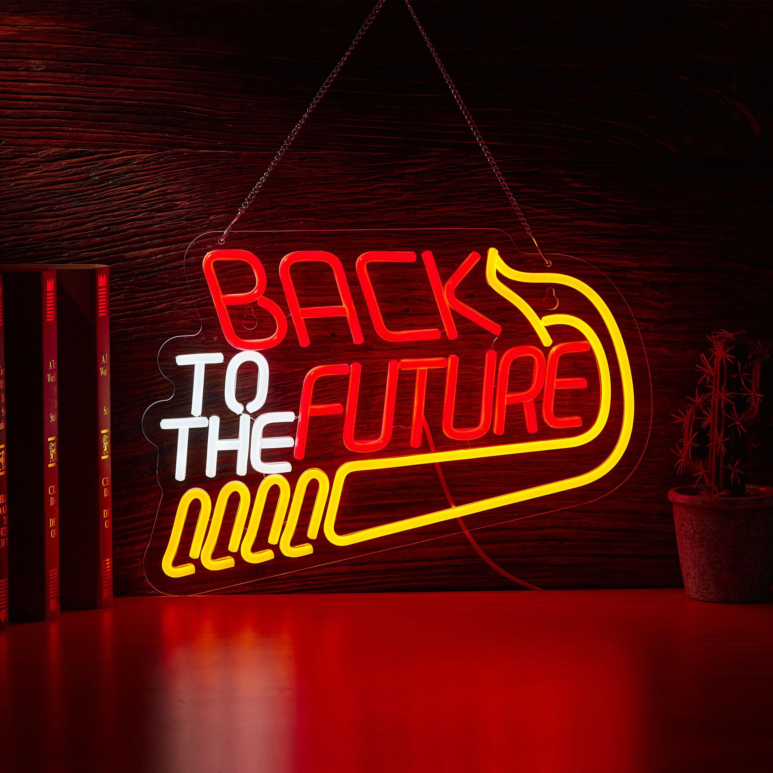 Back To The Future Neon Sign for Wall Decor Dimmable Back To The Future Sign LED Neon Light Bedroom Beer Bar Neon Light Signs(17X12inch)