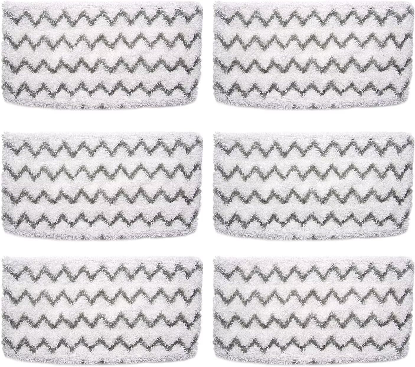 6 Pack S1000 S2001 Steam Mop Replacement Pads for Shark S1000 S1000A S1000C S1000WM S10001C S1200 & S2001 SteamSpot Steam Mop