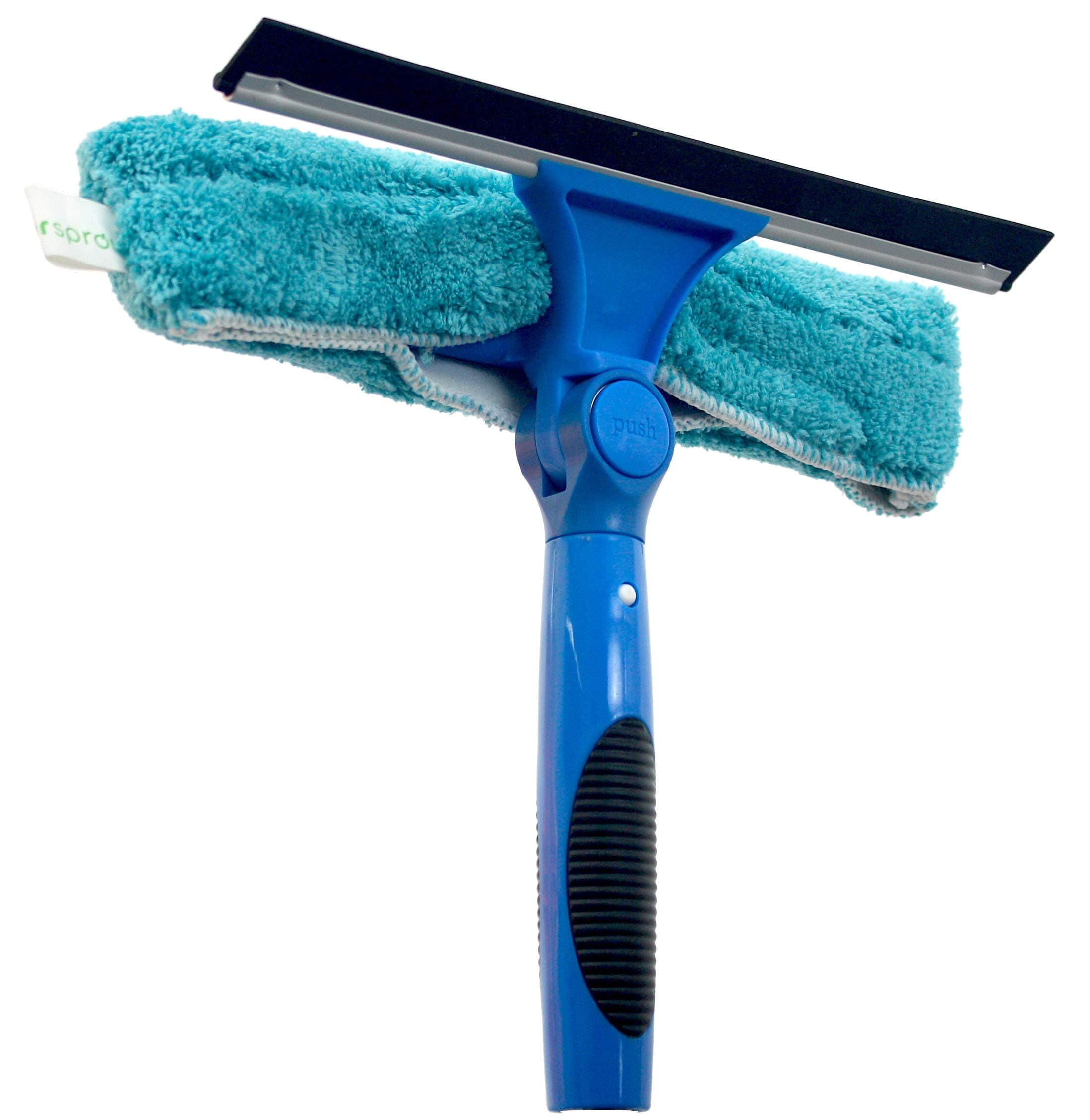 EVERSPROUT Swivel Squeegee & Microfiber Glass Window Scrubber, Light-Weight Window Cleaning Kit Without Extension Pole