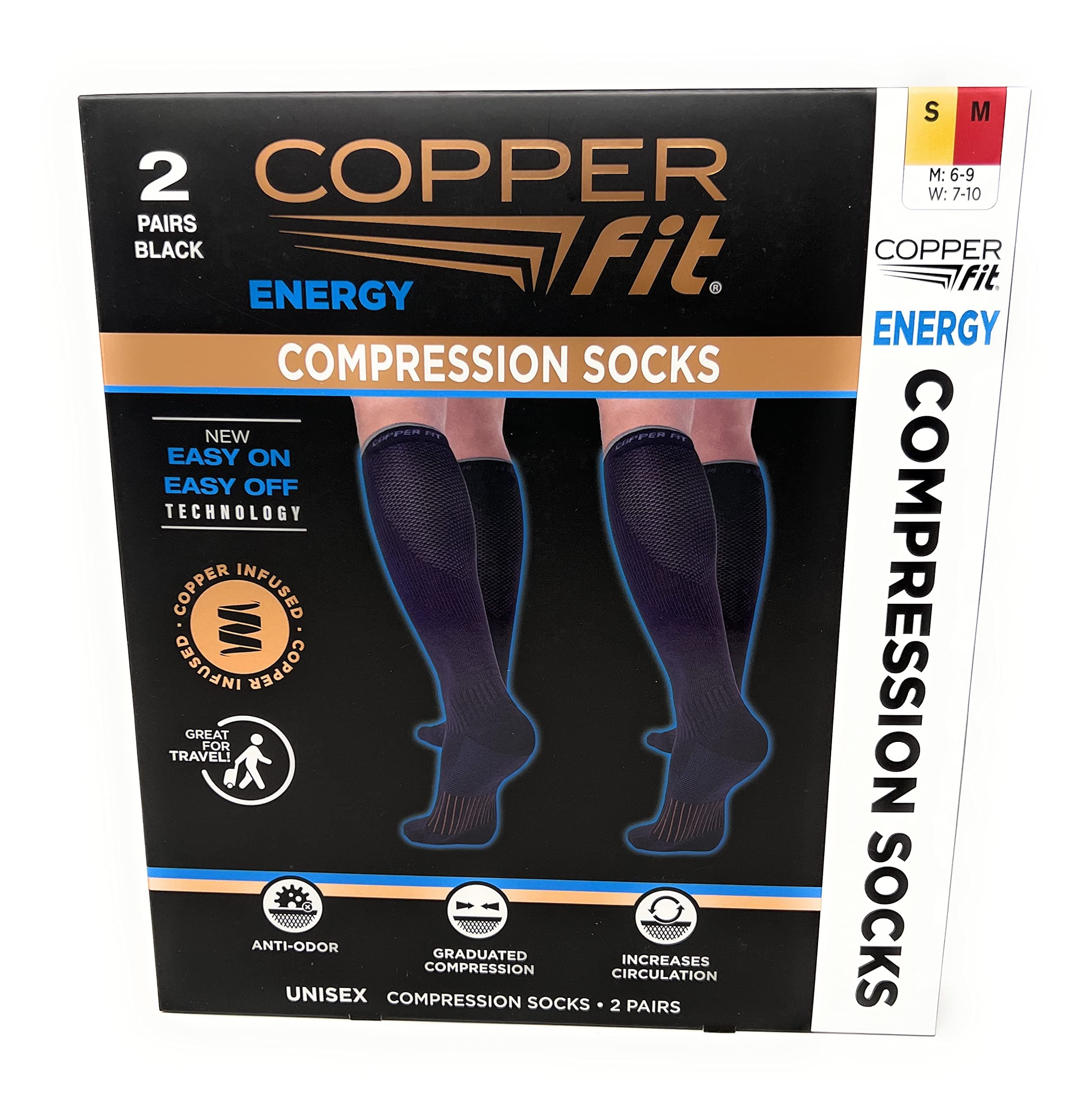 Copper Fit Unisex Compression Sock, Choose Size and Quantity