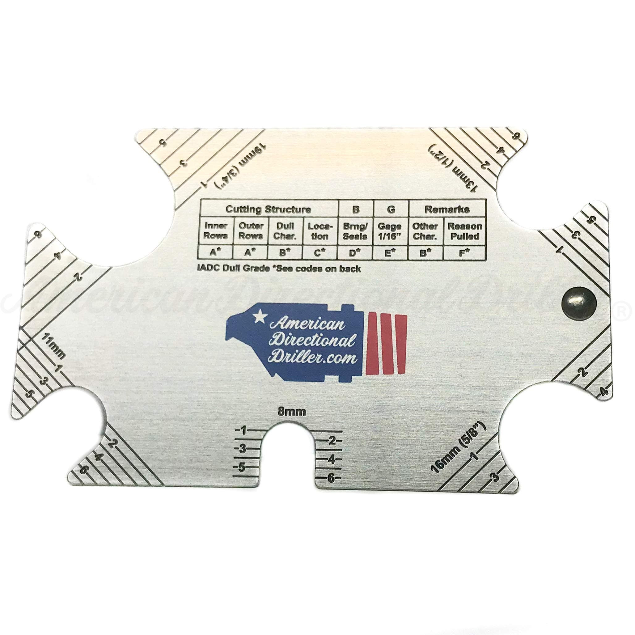 PDC Drill Bit Dull Grading Card