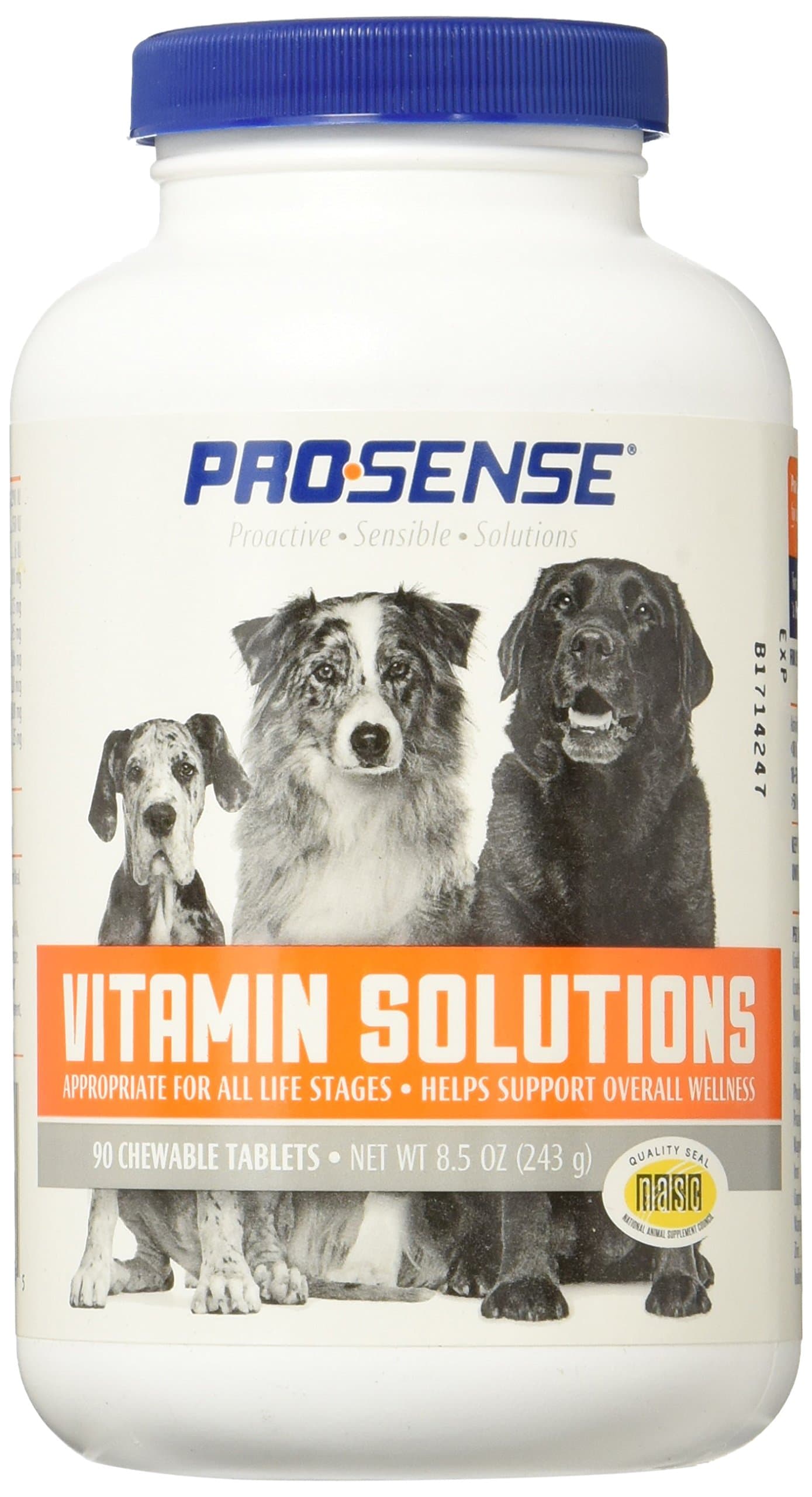 Vitamin Solutions 90 Count, Chewable Tablets for Dogs, Helps Support Overall Wellness (P-87039)