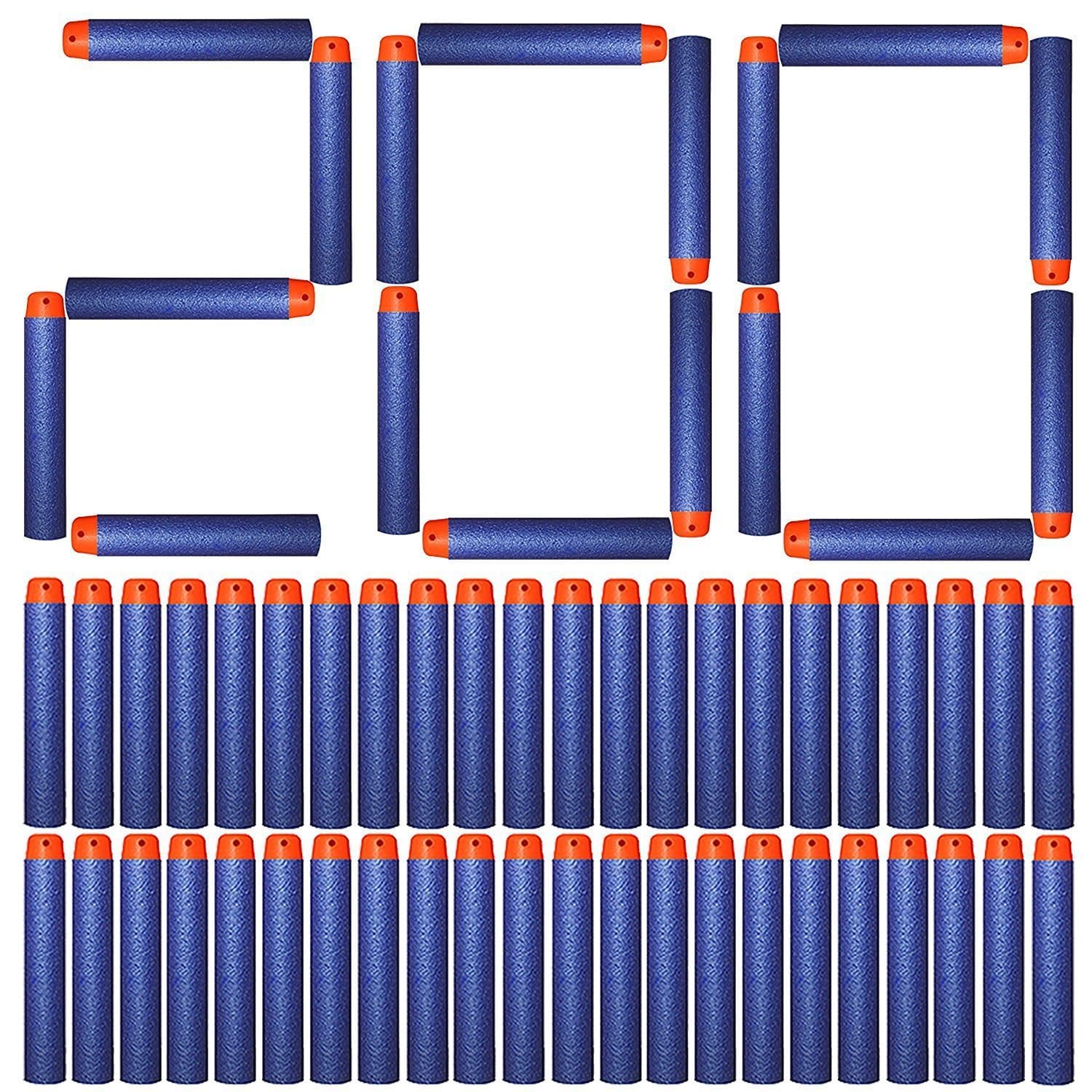 Tomons Refill Darts 200PCS Bullets for Nerf N-Strike Elite Zombie Strike Rebelle - Blue