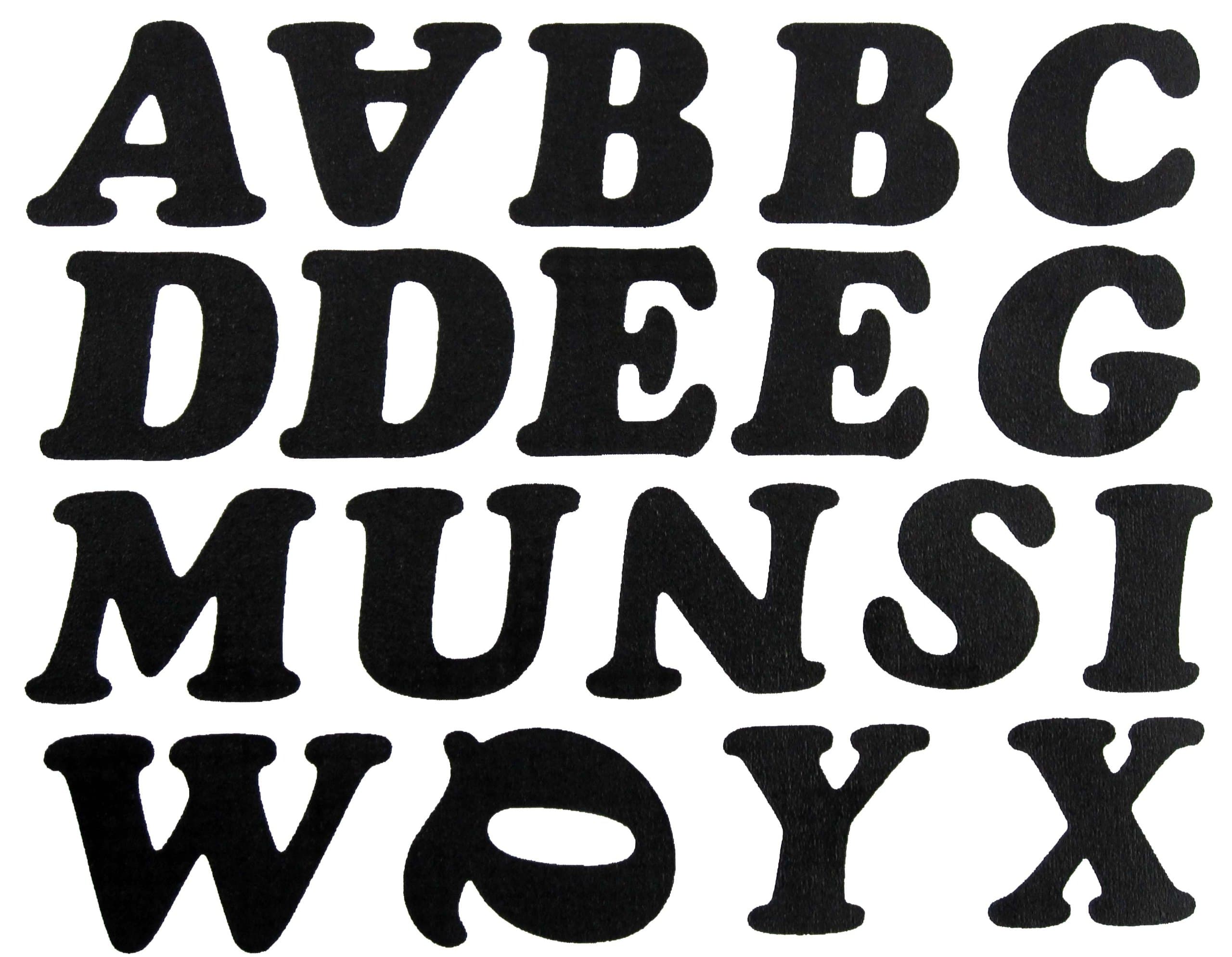 DIY 2-Inch Iron-On Letters in Black