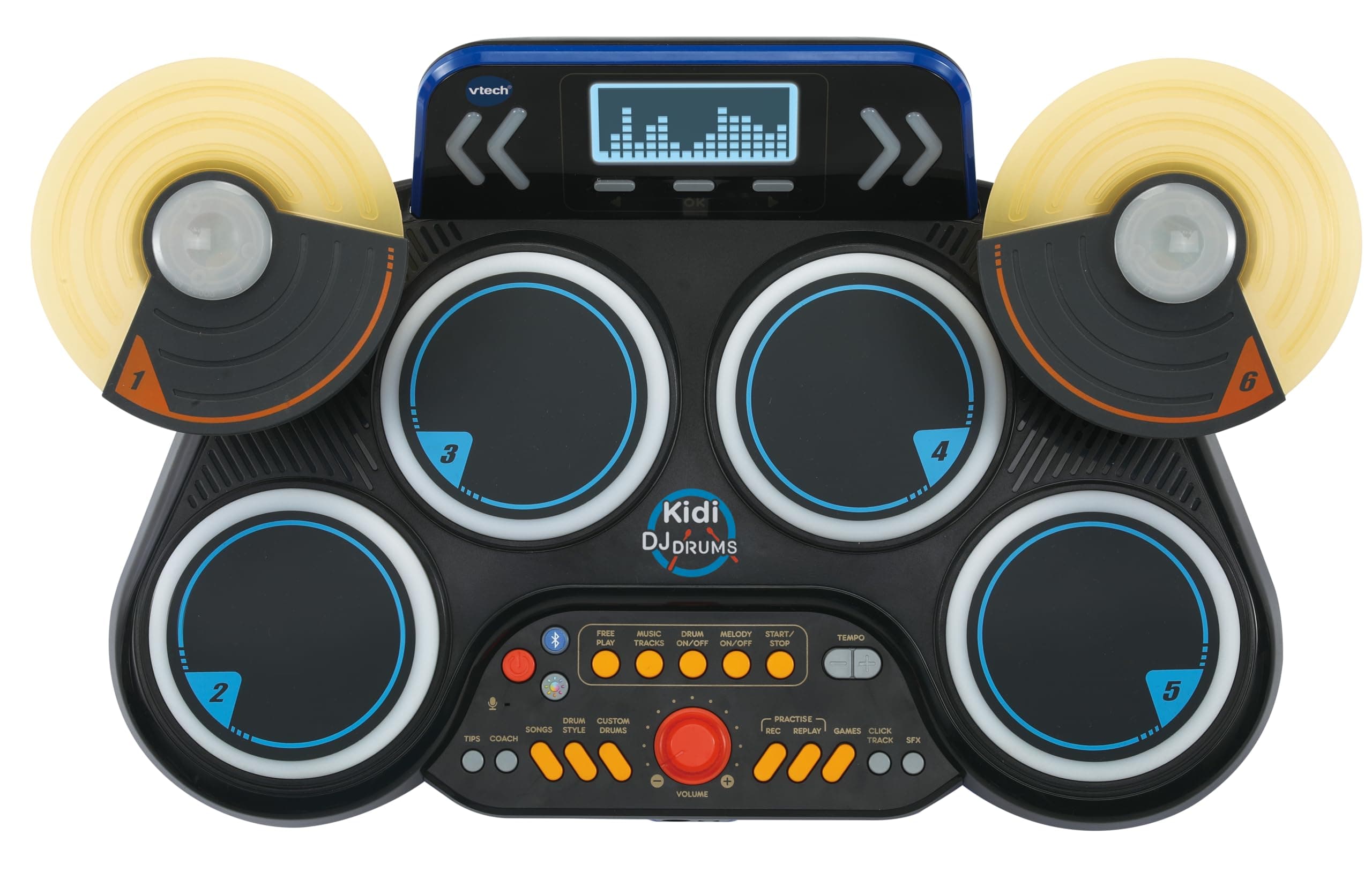 Vtech - KIDI DJ DRUMS Light up kit with Bluetooth® and Audio Port - Multicolour | Kidi drum create your own music | Suitable for ages 5 + up