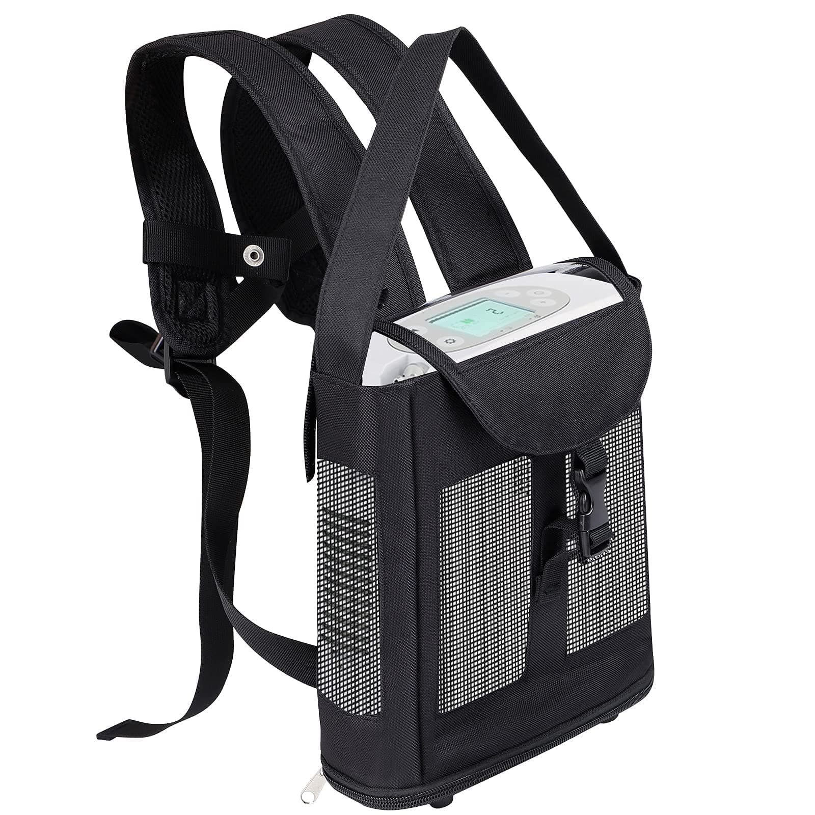 Nogsay Portable Oxygen Concentrator Backpack Compatible with Inogen One G3 G5,Ultra Lightweight Oxygen Machine Carrying Mesh Bag for Travel Outdoor (Black)