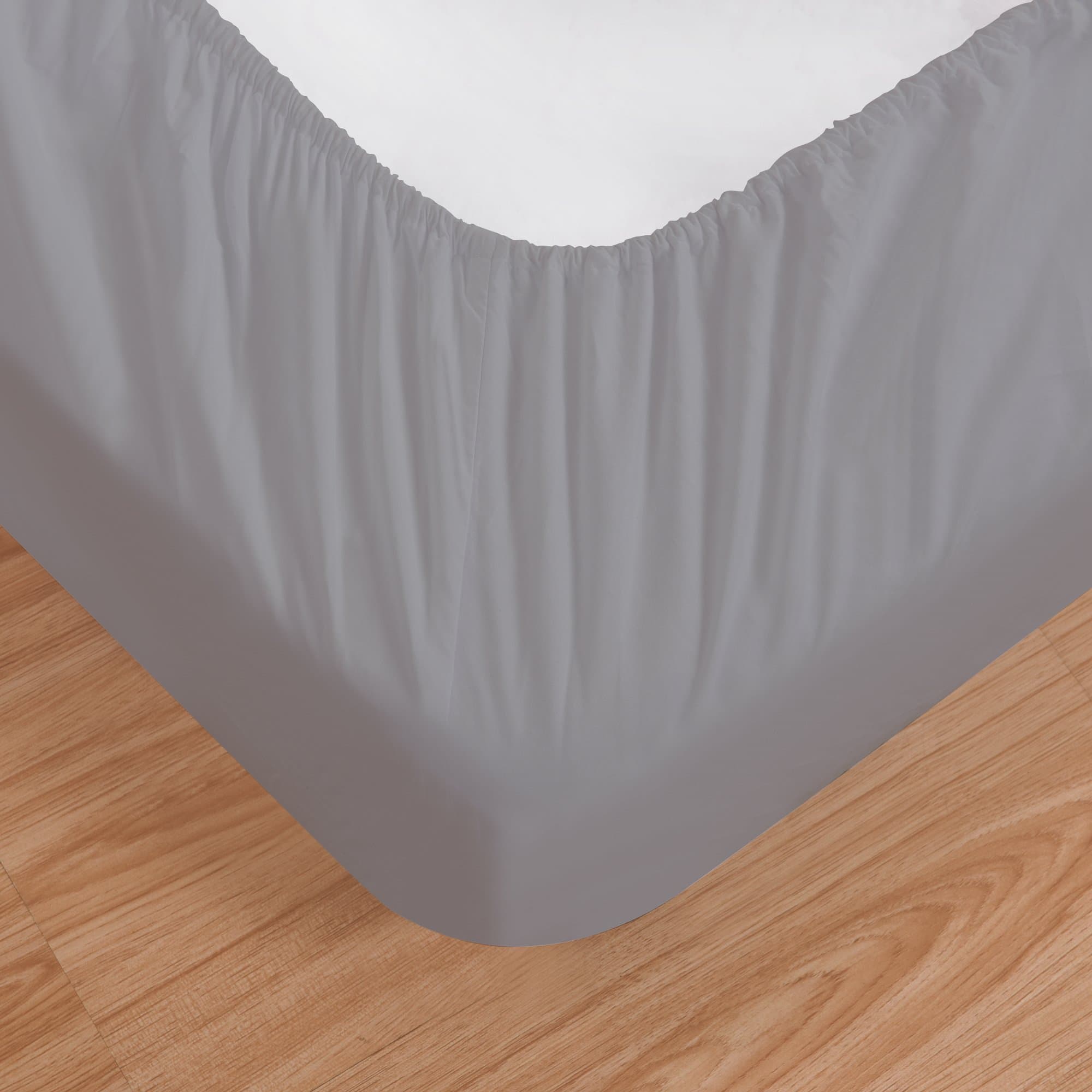 Lullabi Fitted Sheet King Size, Microfiber, Double-Side Brushed Finish, Wrinkle, Fade, Stain Resistant Bedding (King, Gray)