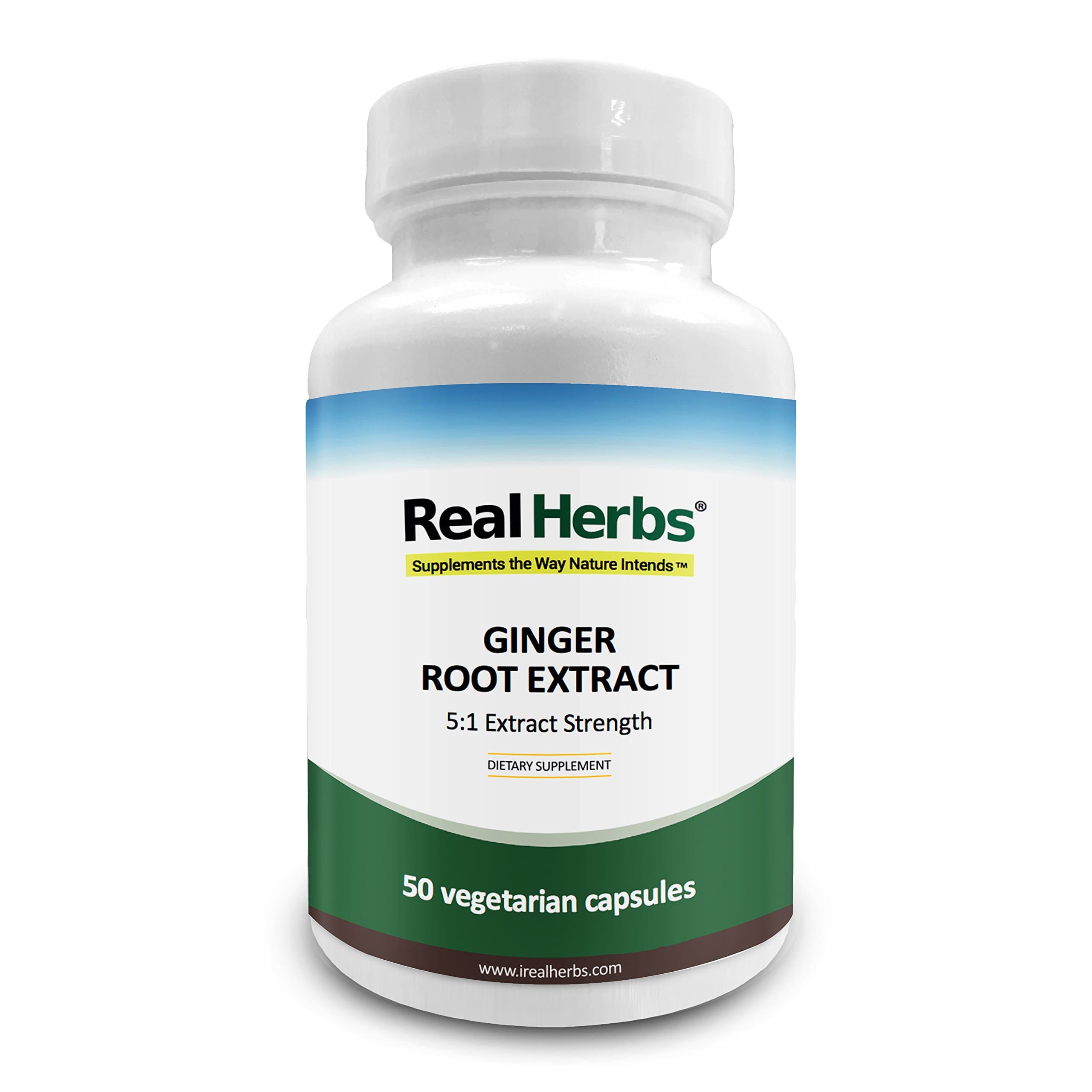 Real Herbs Ginger Root 5:1 Extract 700mg – 60 Vegetarian Capsules