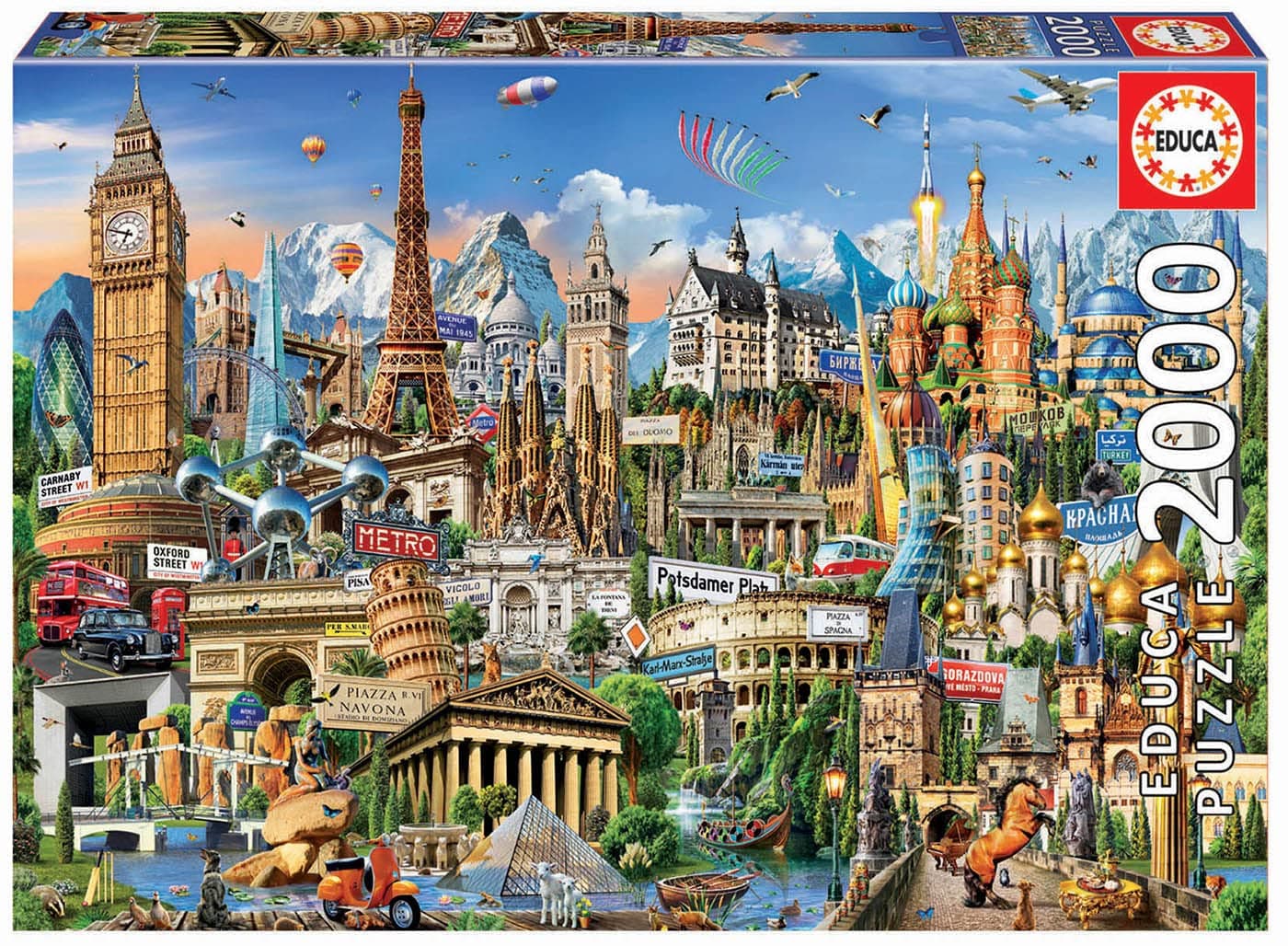 Educa Puzzle. Europe Landmarks 2000 Teile
