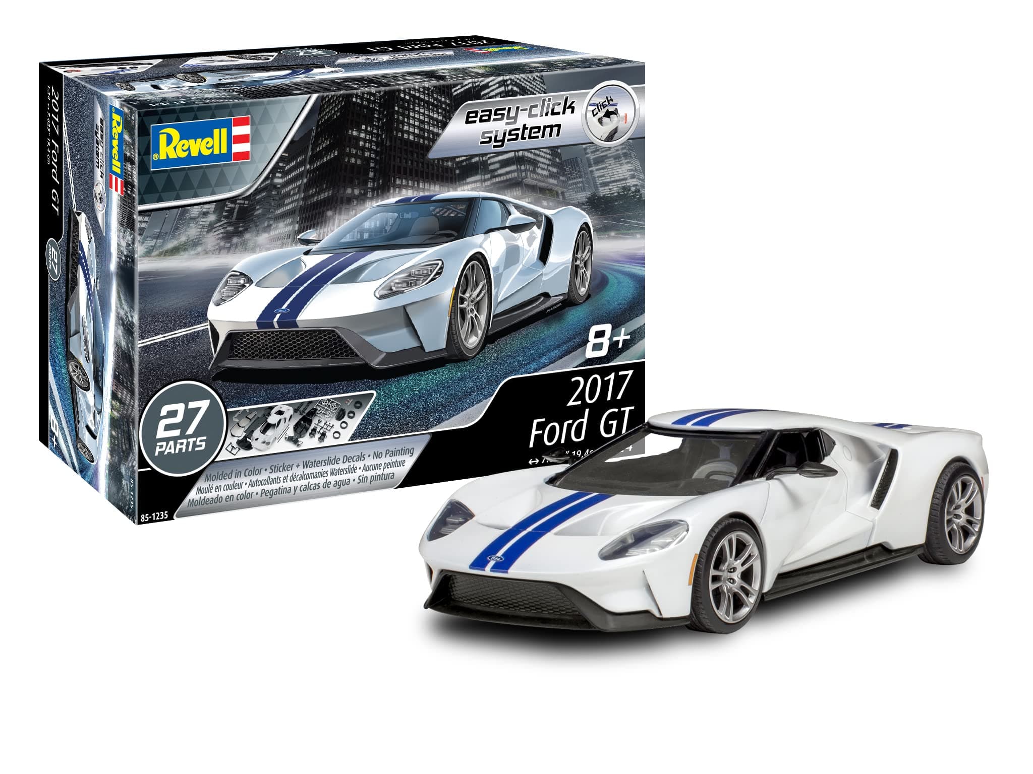 Revell Level 2 Easy-Click Model Kit 2017 Ford GT 1/24 Scale Model