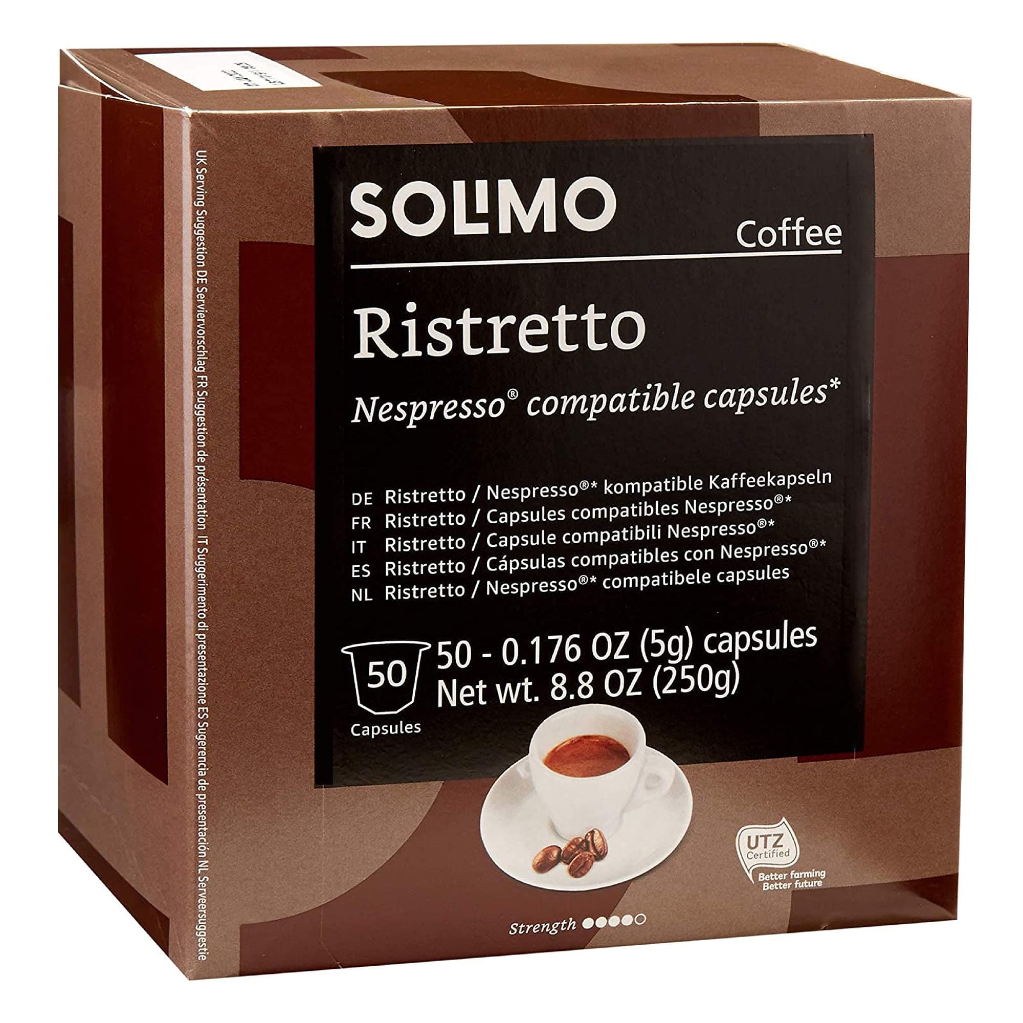 Ristretto Capsules, Dark Roast, Compatible with Original Brewers, Pack of 1x50 Capsule (50 count)