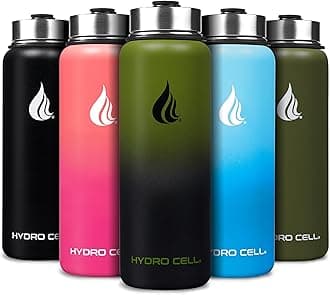 Traveler - 40 oz Water Bottle with Handle & Flip Straw - Fits in Cup Holder, Leak Resistant Tumbler-Reusable Insulated Stainless Steel & Rubber Base - Gifts for Women & Men, Midnight