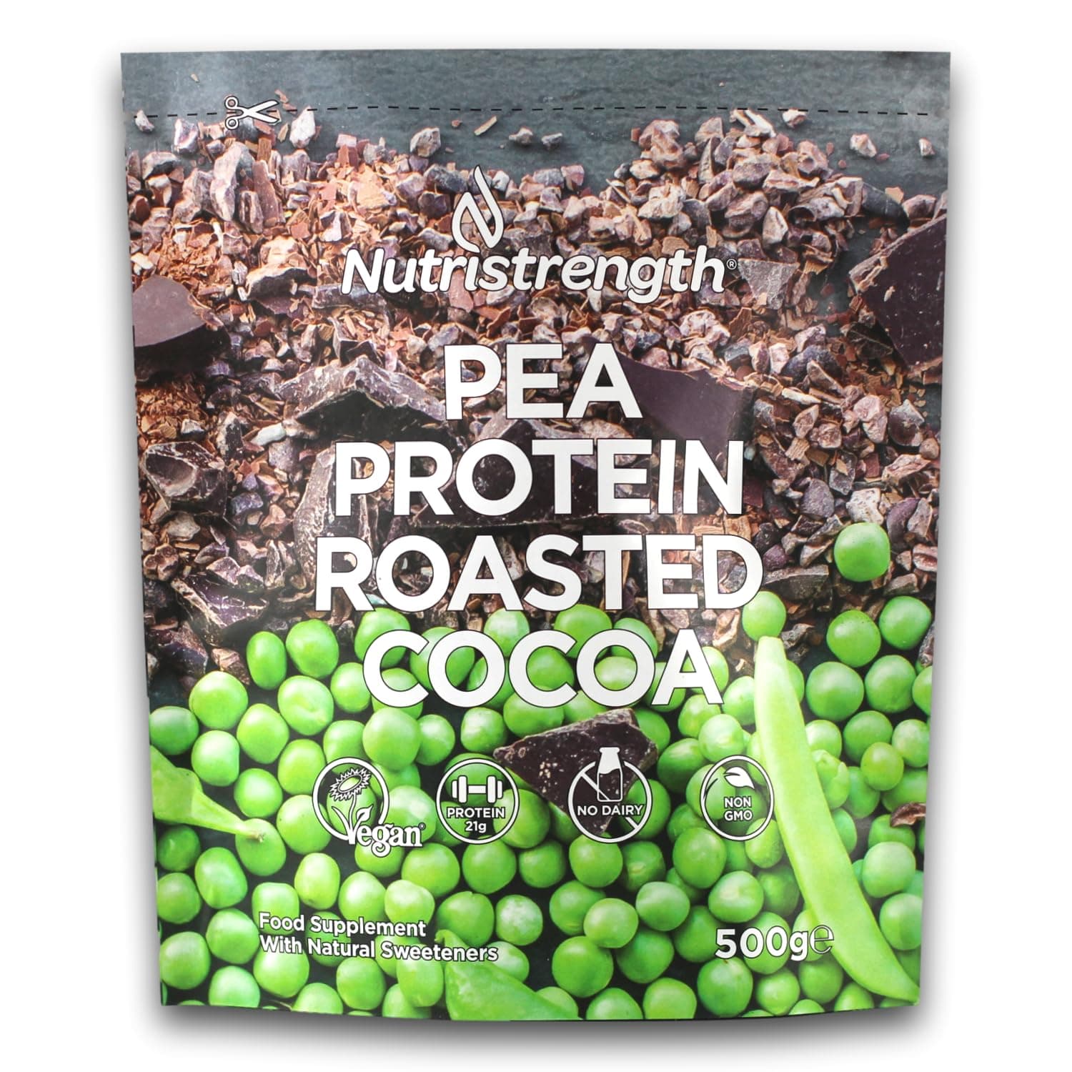 Nutristrength Pea Protein - 500 g (Roasted Cocoa)