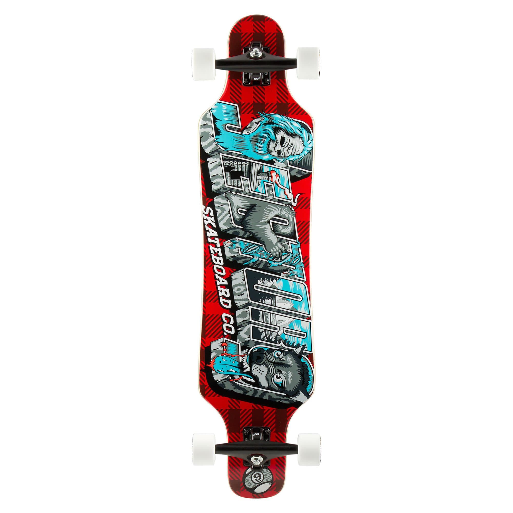 Sector 9 - Mini Shaka Longboard Complete 2014, Red, 40.25" x 9.75"