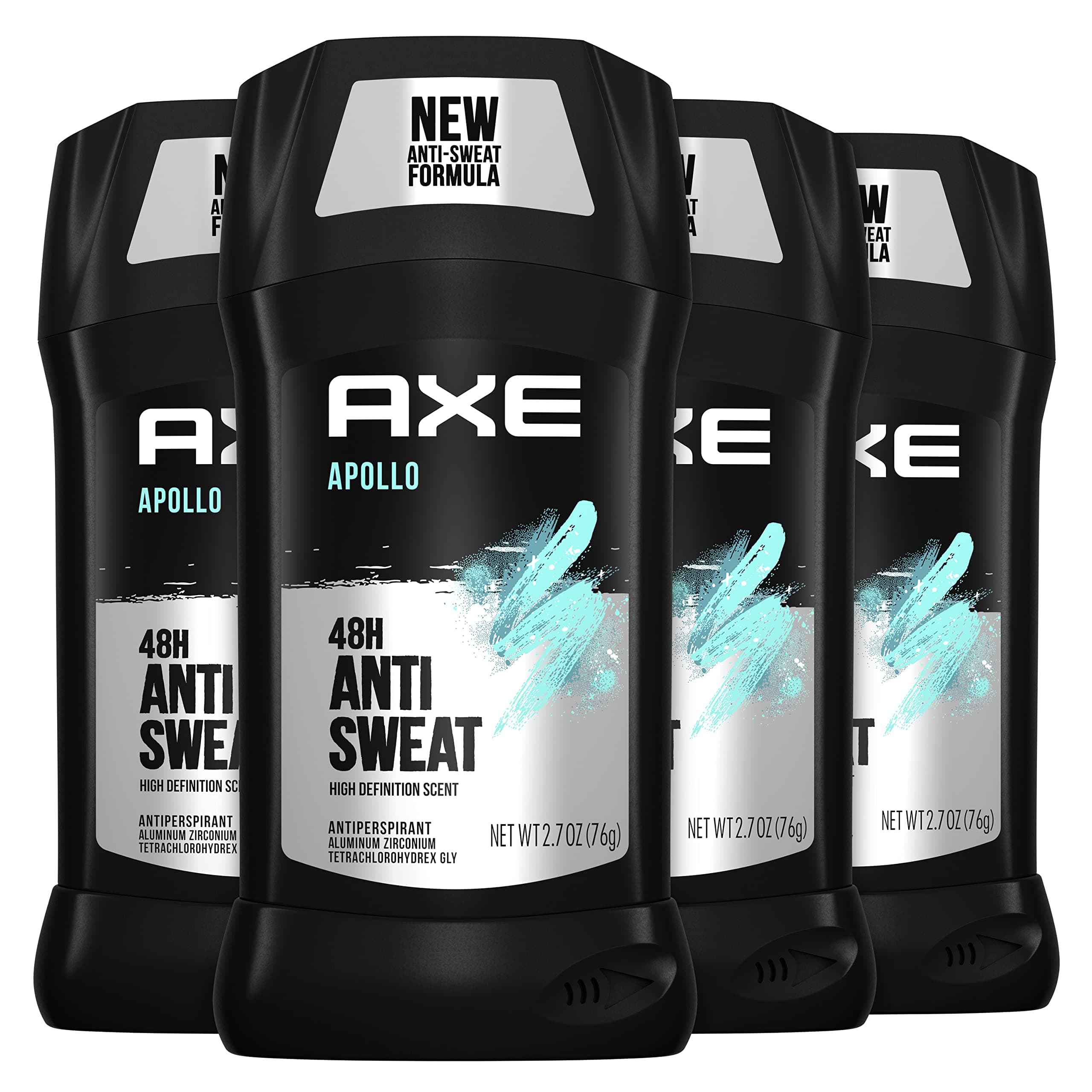 2.7 oz, 4 Count , Apollo : AXE Antiperspirant Stick for Men, Apollo 2.7 oz, 4 Count