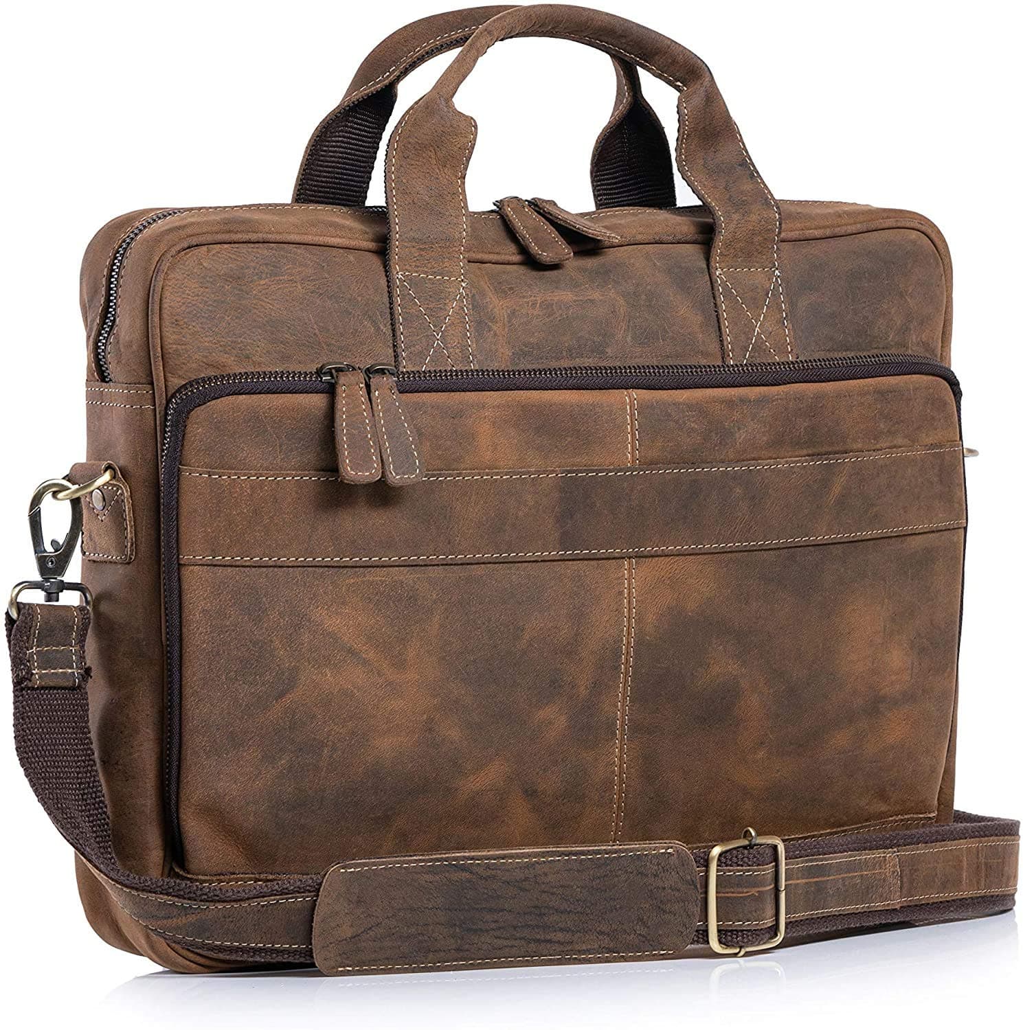 18 inch leather briefcase