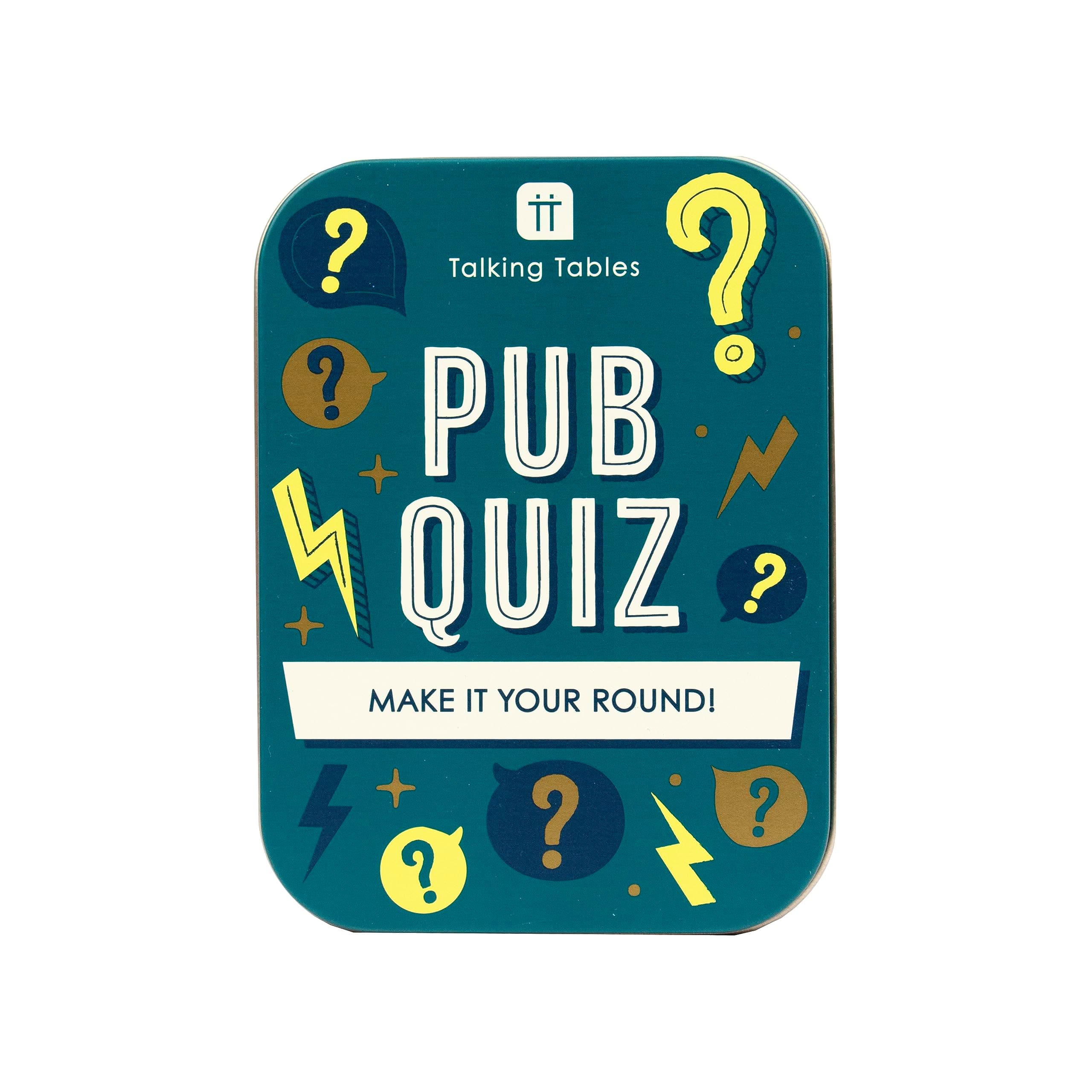 Talking Tables Pub Quiz Game – General Knowledge Trivia Questions Card Game for Adults and Teens – Perfect Fun for Parties, Family Gatherings, Play Anywhere, PLASTIC FREE