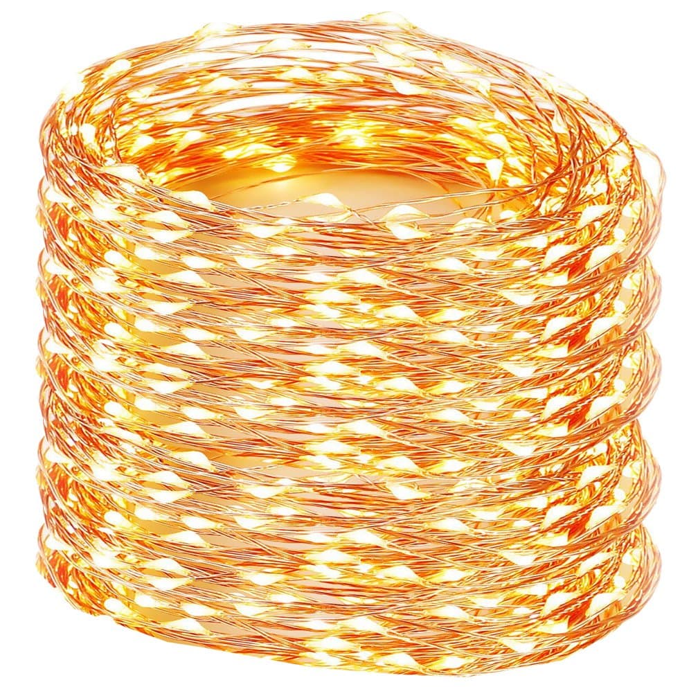 Decute 328 Feet 1000 LED Copper Wire String Lights Christmas Lights Fairy UL Listed Party Wedding Bedroom Christmas Tree, Warm White
