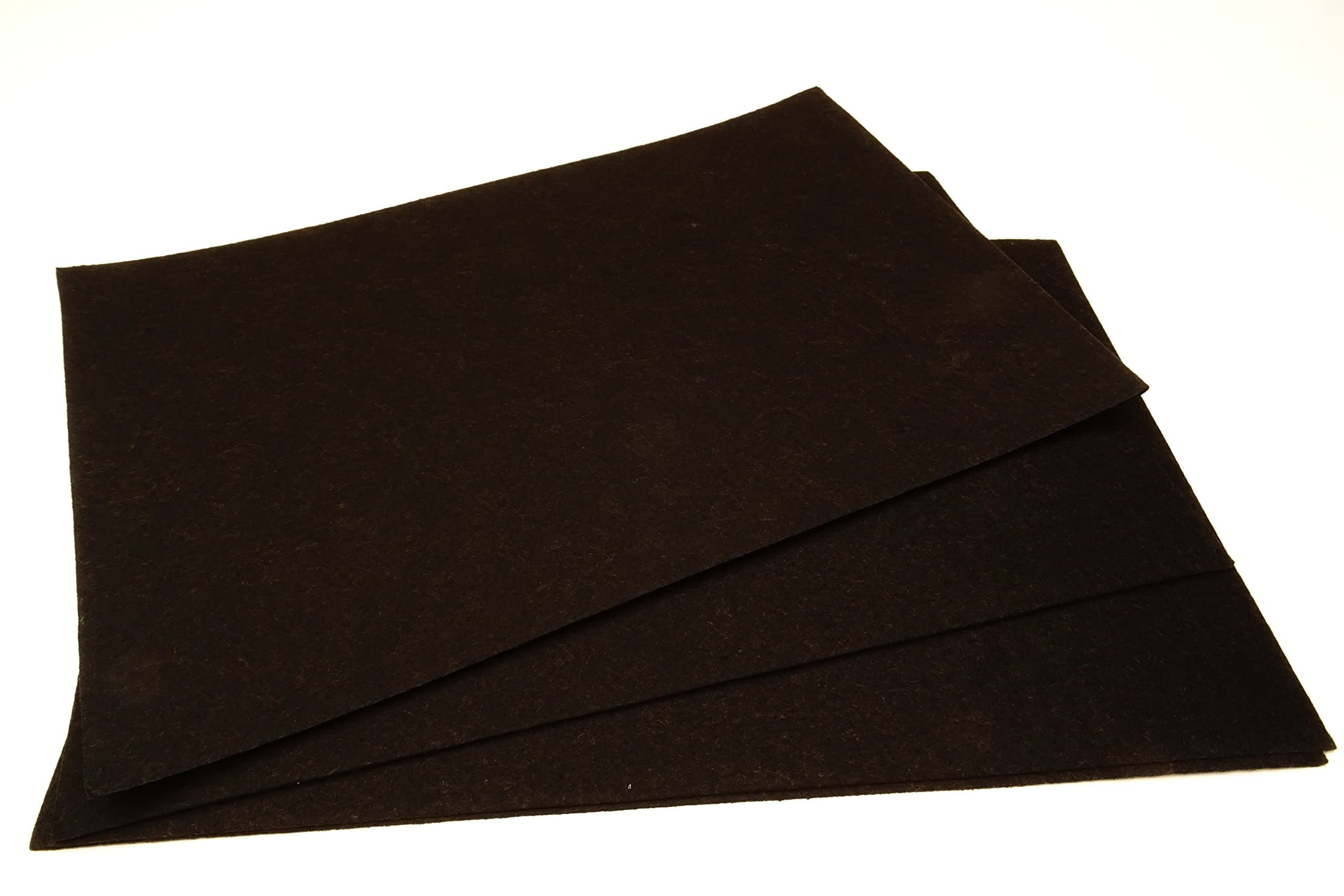 a2b 10 x A4 Felt Sheets - Black - Arts & Craft Fabric Material *Firm for Model Making & Cut Outs*