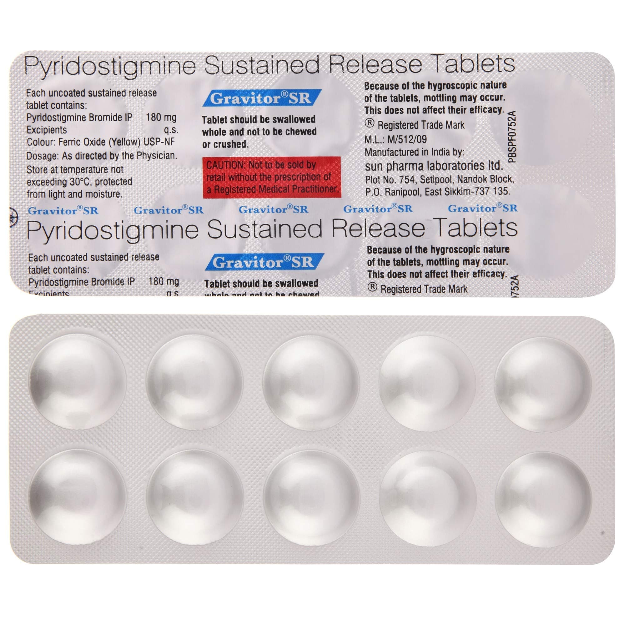 Gravitor SR - Strip of 10 Tablets